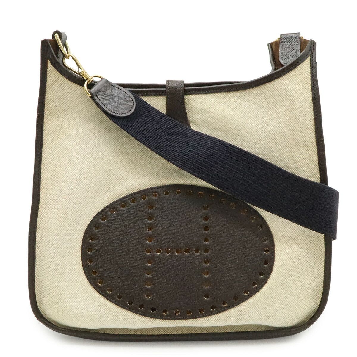 Hermes Hermes Hermes Evelyne GM Canvas Leather Shoulder Bag Textile Shoulder Bag Stamp F (2002) DUTY FREE for USA Size ONE SIZE - 1 Thumbnail