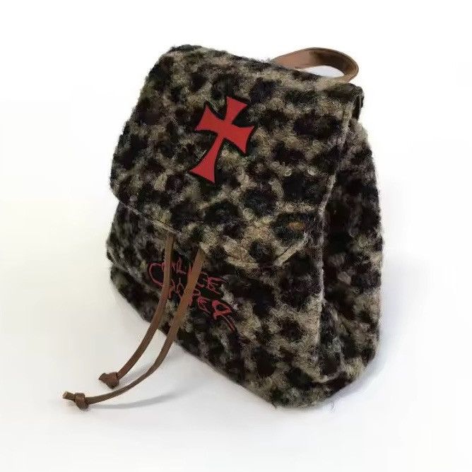 Other Leopard Punk Goth Embroidery Small Streetwear Cross Backpack Size ONE SIZE - 1 Thumbnail