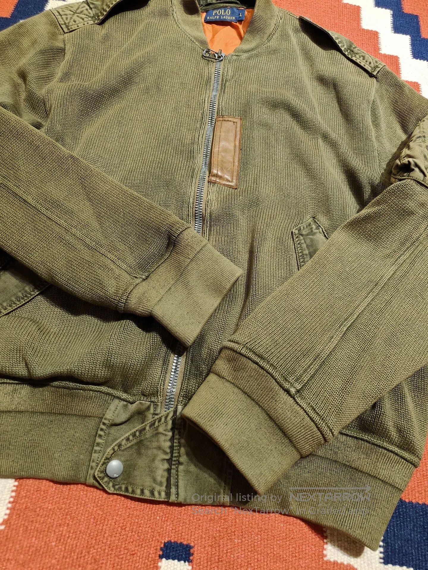 RRL Ralph Lauren Ralph Lauren Knitted Flight Jacket. Size US L / EU 52-54 / 3 - 5 Thumbnail