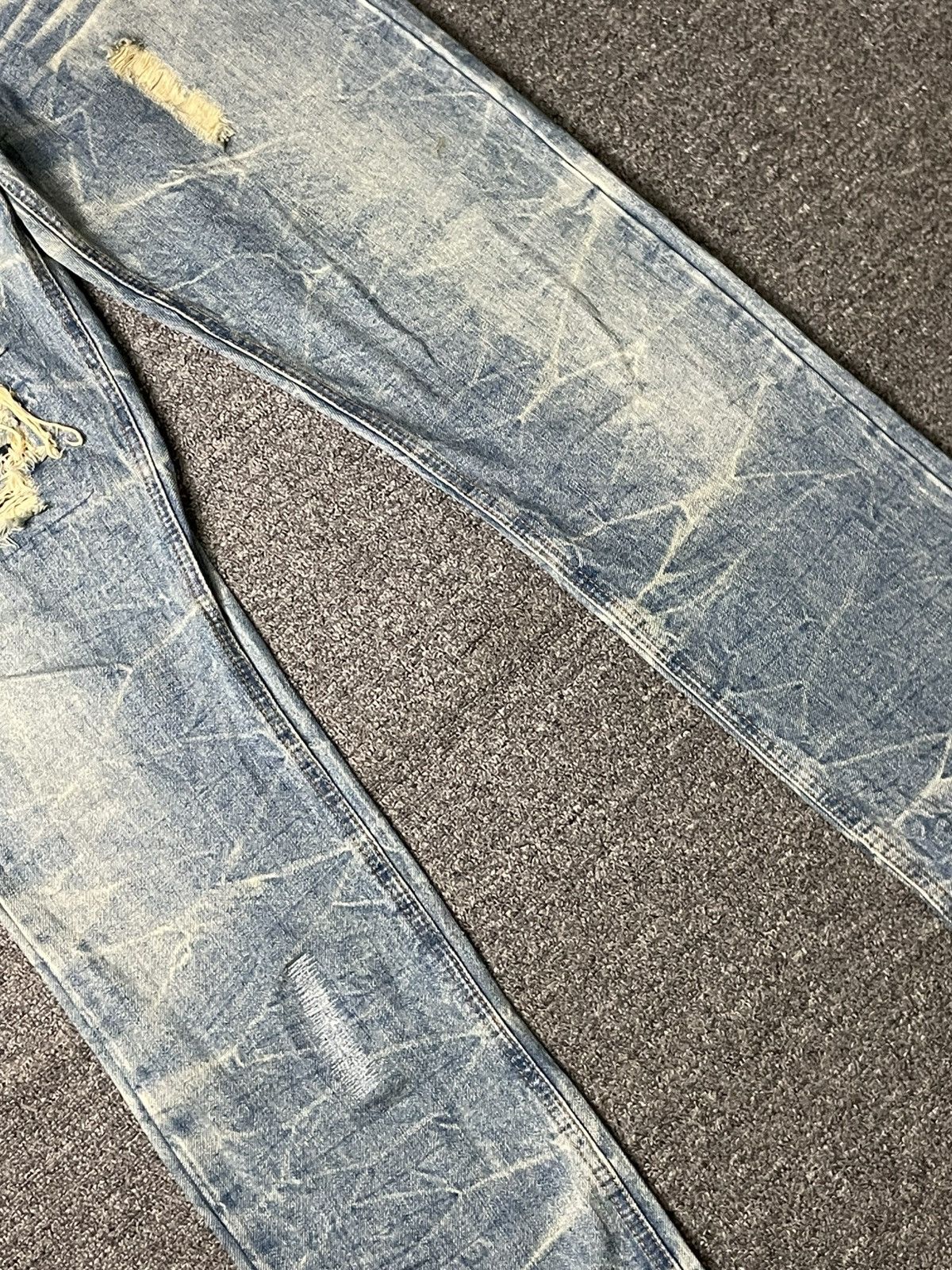 Vintage Japanese Brand Distressed Denim Ripped Jeans (67) Size US 32 / EU 48 - 5 Thumbnail