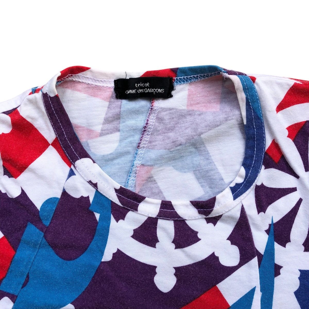 Japanese Brand Tricot COMME des GRACONS Rare Allover Printed T-Shirt Size S / US 4 / IT 40 - 8 Thumbnail