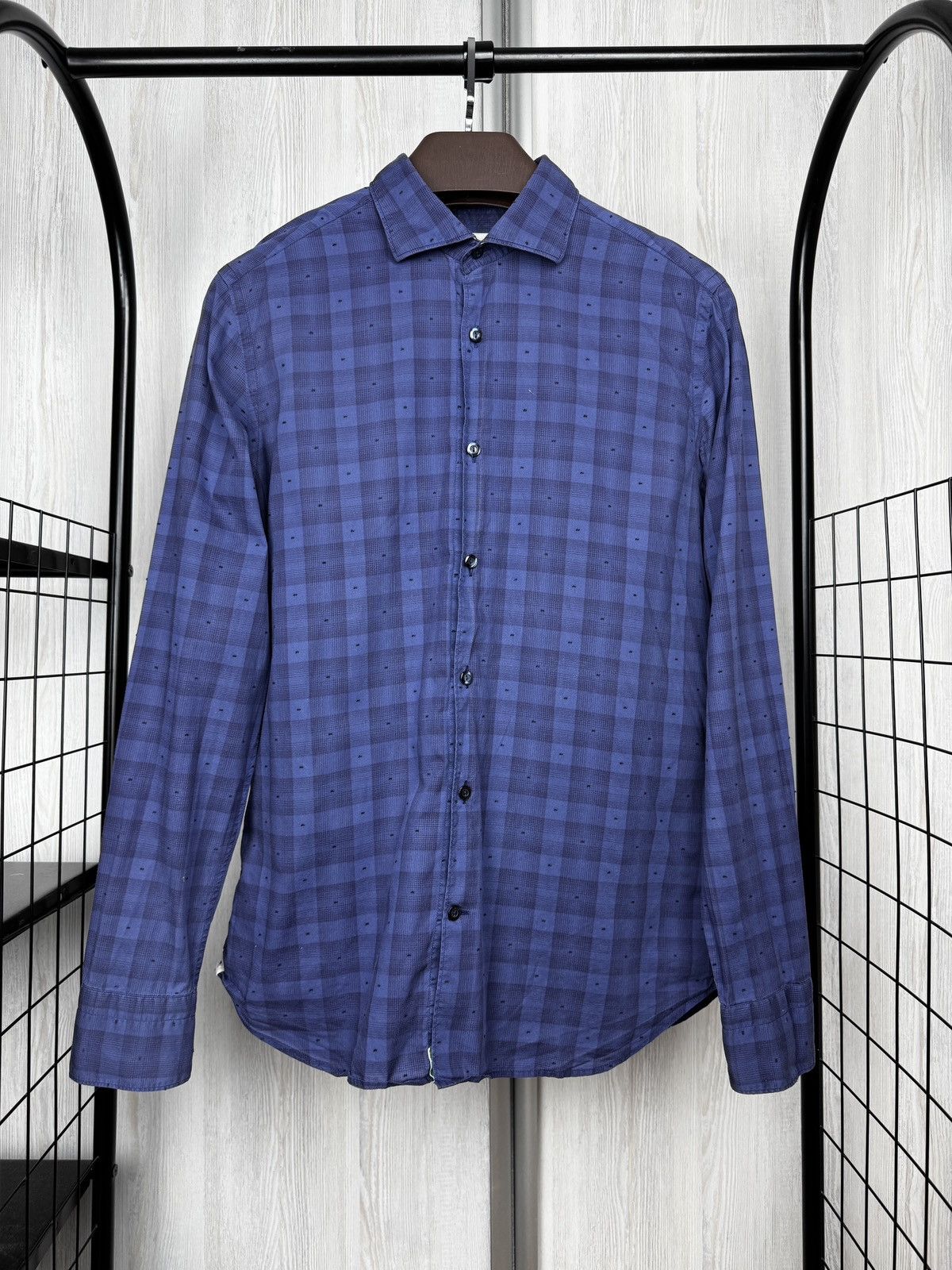Tintoria Mattei Tintoria Mattei 954 blue checkered italian ls shirt size 40 Size US M / EU 48-50 / 2 - 2 Thumbnail