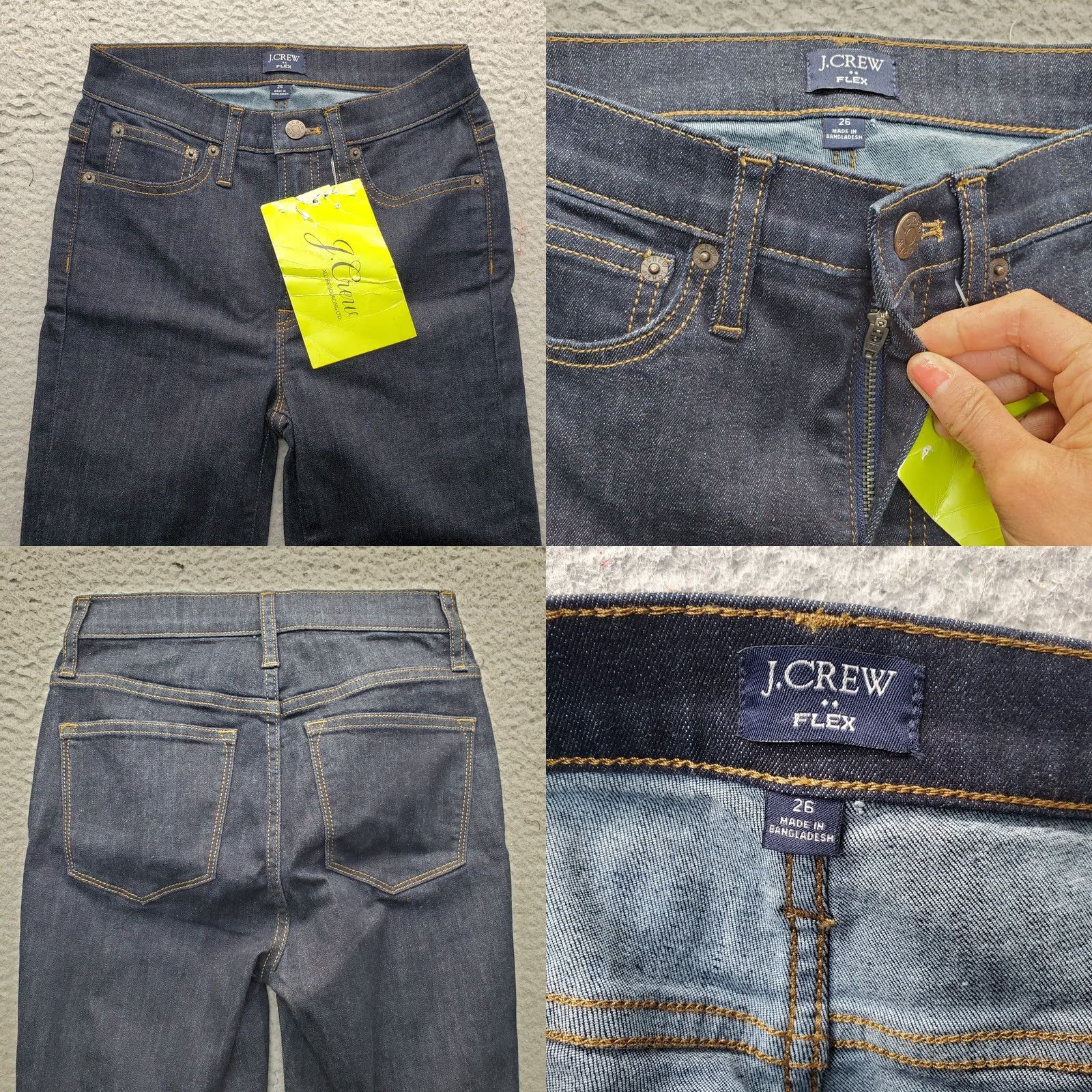 J.Crew J.CREW Skinny Jeans Womens 26 Blue Denim Slim Fit Dark Wash Five-Pocket Design Regular Size 26 Womens Metallic Button Detail Size 26" / US 2 / IT 38 - 8 Thumbnail