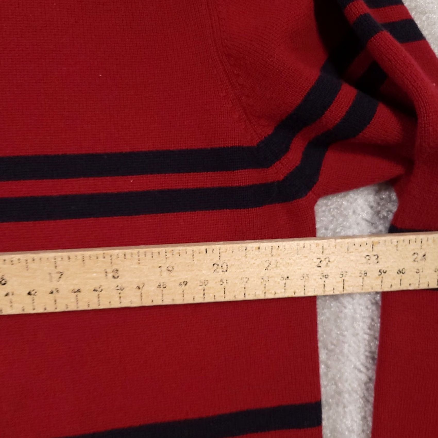 Vintage VINTAGE Buckle BKE 67 Mens Large Red Striped Pullover Sweater Crew Neck Knit Size US L / EU 52-54 / 3 - 6 Thumbnail