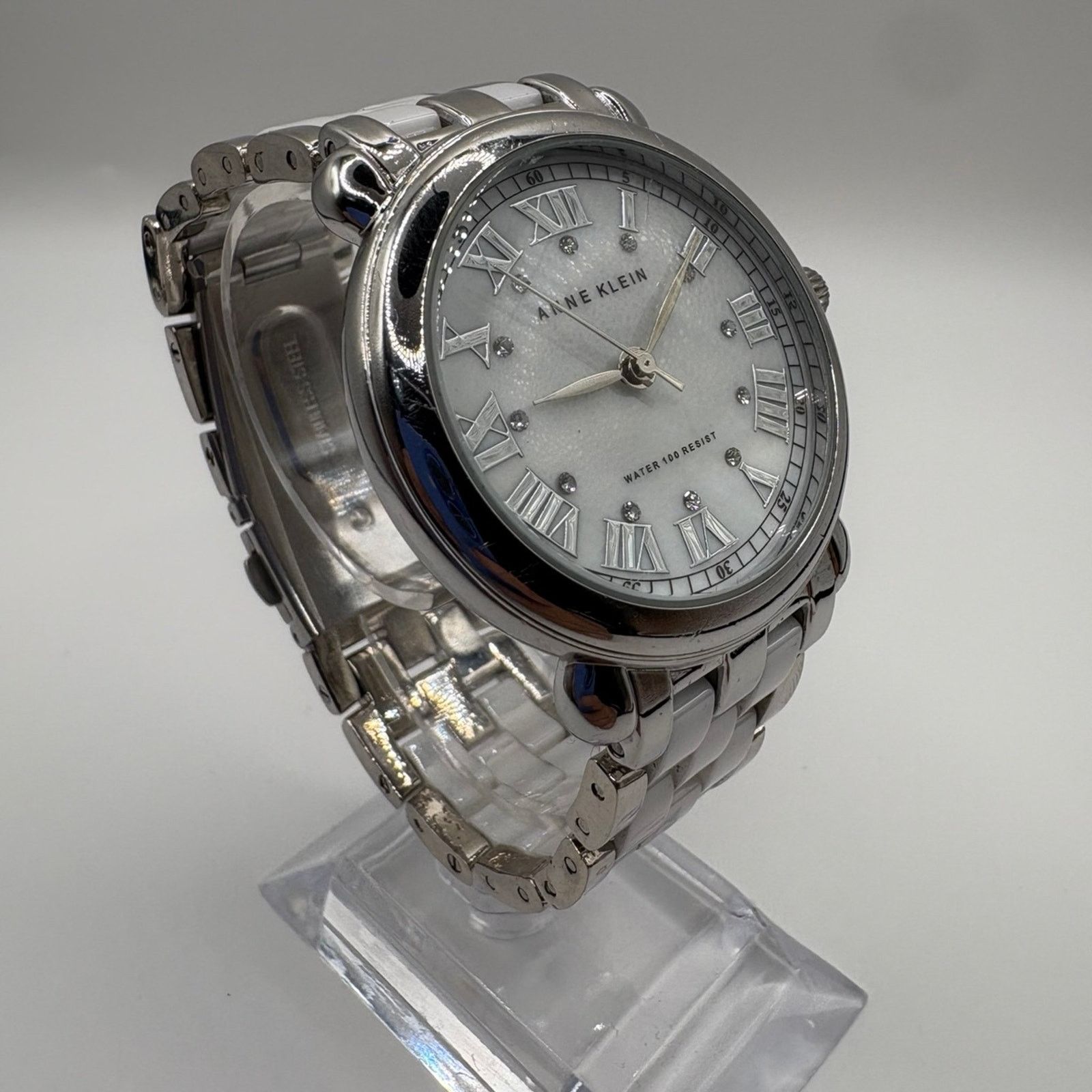 Anne Klein Anne Klein Quartz Watch White Ceramic Band, Pearl Dial Size ONE SIZE - 1 Thumbnail