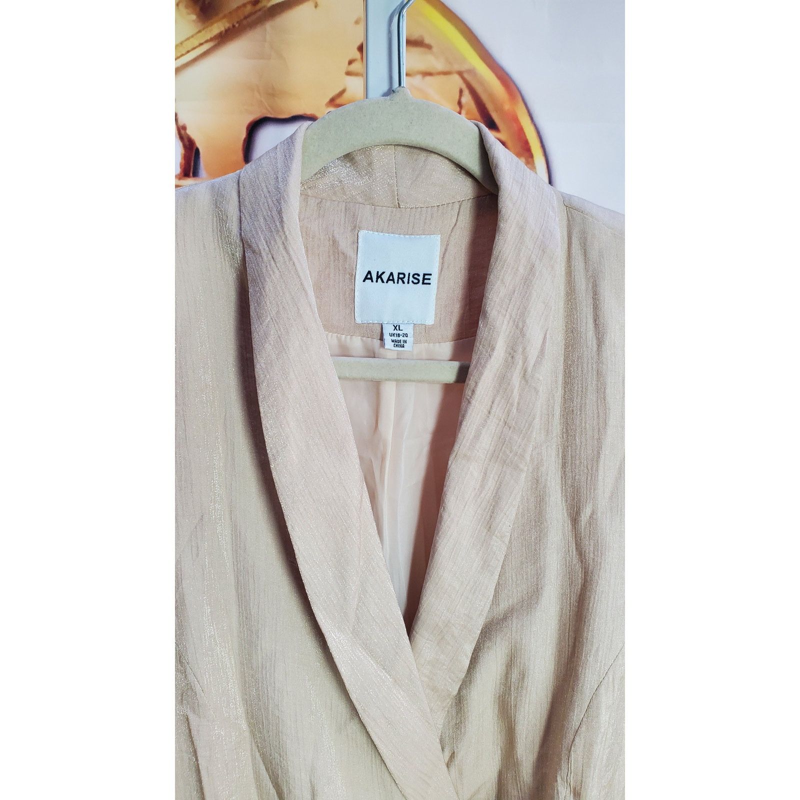 Other Akarise Champagne Pearl Custom Embroidered Long Blazer XL Size XL / US 12-14 / IT 48-50 - 3 Thumbnail