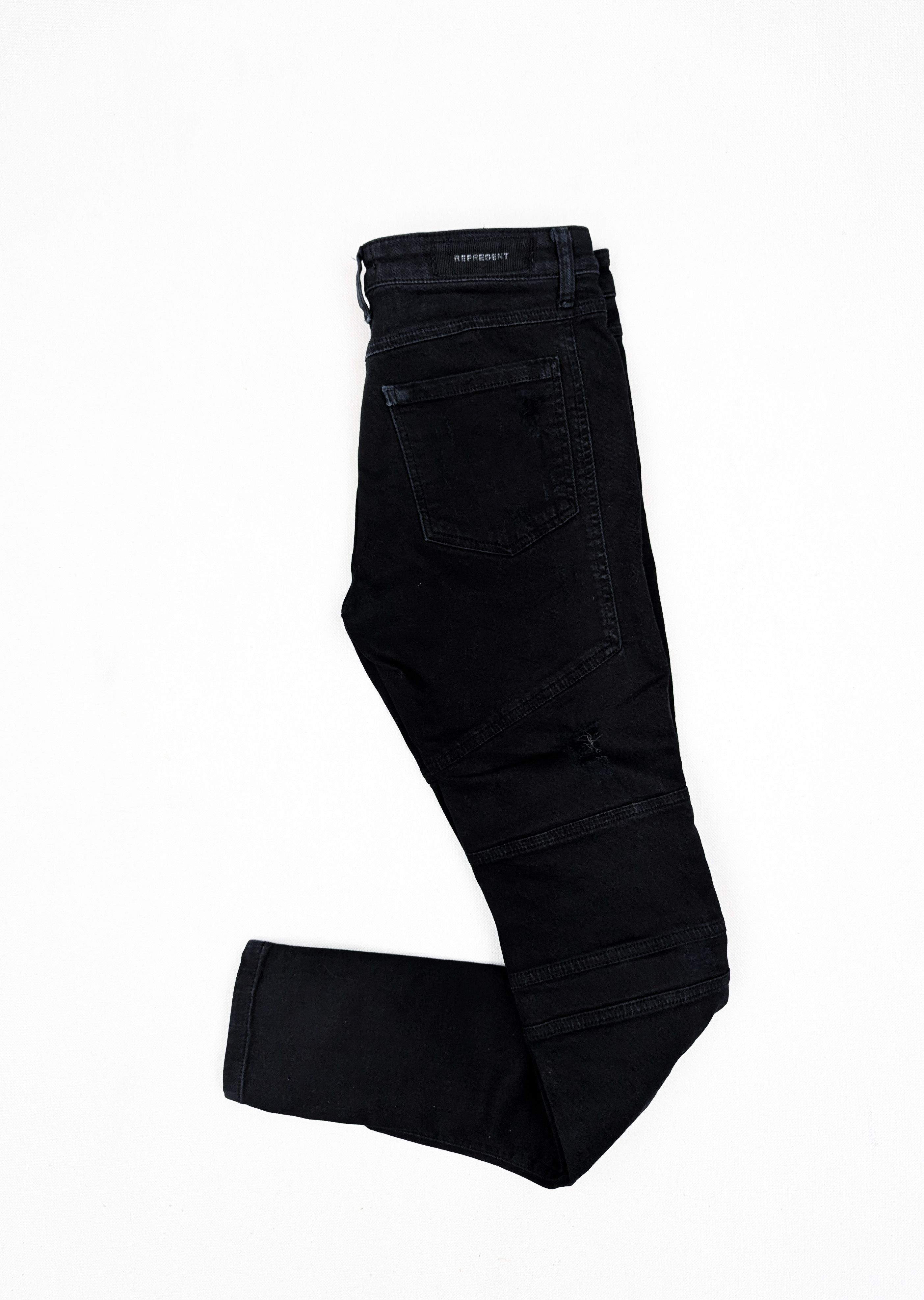 Represent Clo. Represent black biker jeans denim 30 Size US 30 / EU 46 - 6 Thumbnail