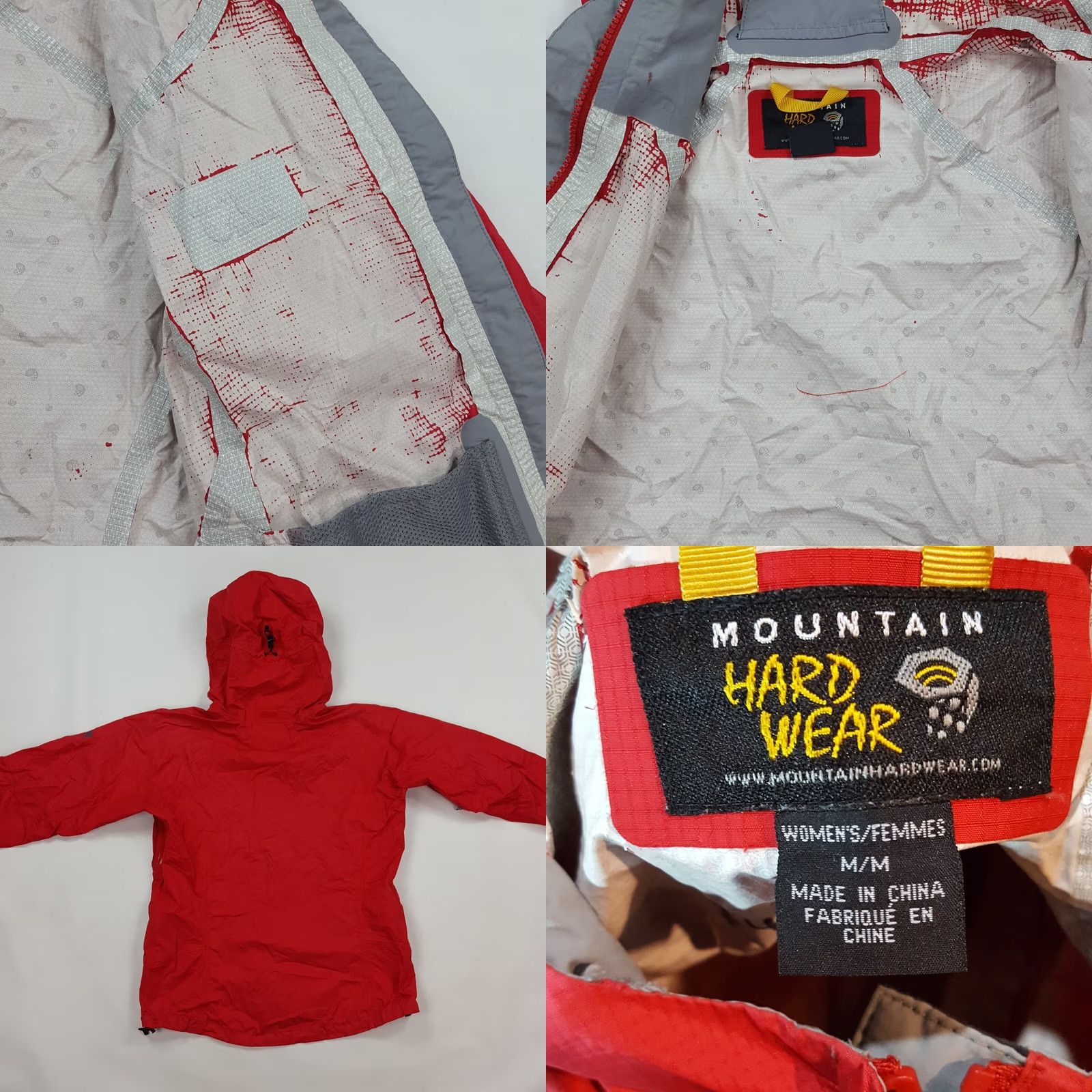 Mountain Hardwear VINTAGE Mountain Hardwear Conduit Silk Womens M Zip Up Retro Snow Ski Jacket Hooded Red Slim Cut Jacket Womens 90s Outdoor Camping Gorp Hiking Pockets Size M / US 6-8 / IT 42-44 - 9 Thumbnail