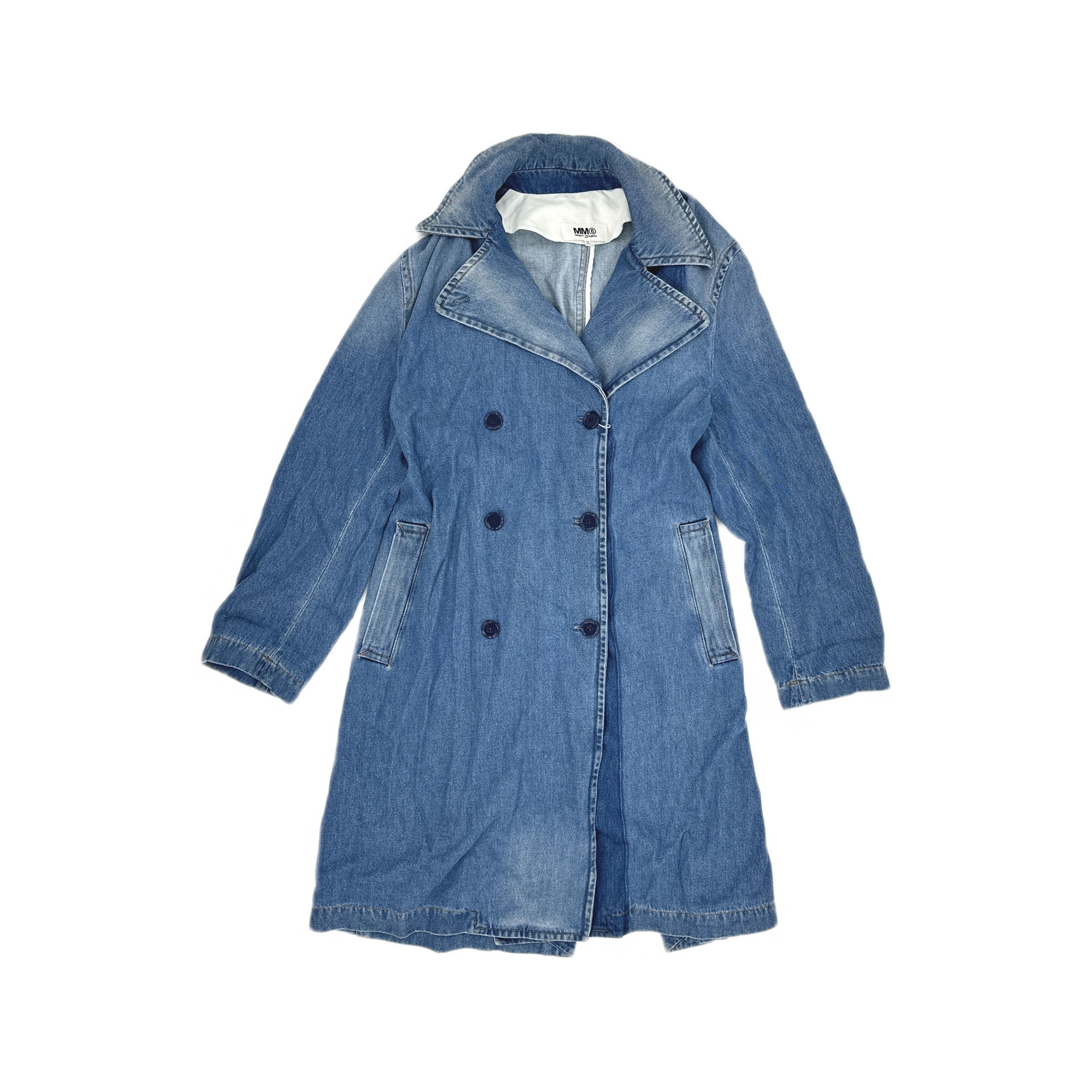 MM6 MM6 Maison Margiela Double-Breasted Denim Coat Size 38 Size XS / US 0-2 / IT 36-38 - 1 Thumbnail