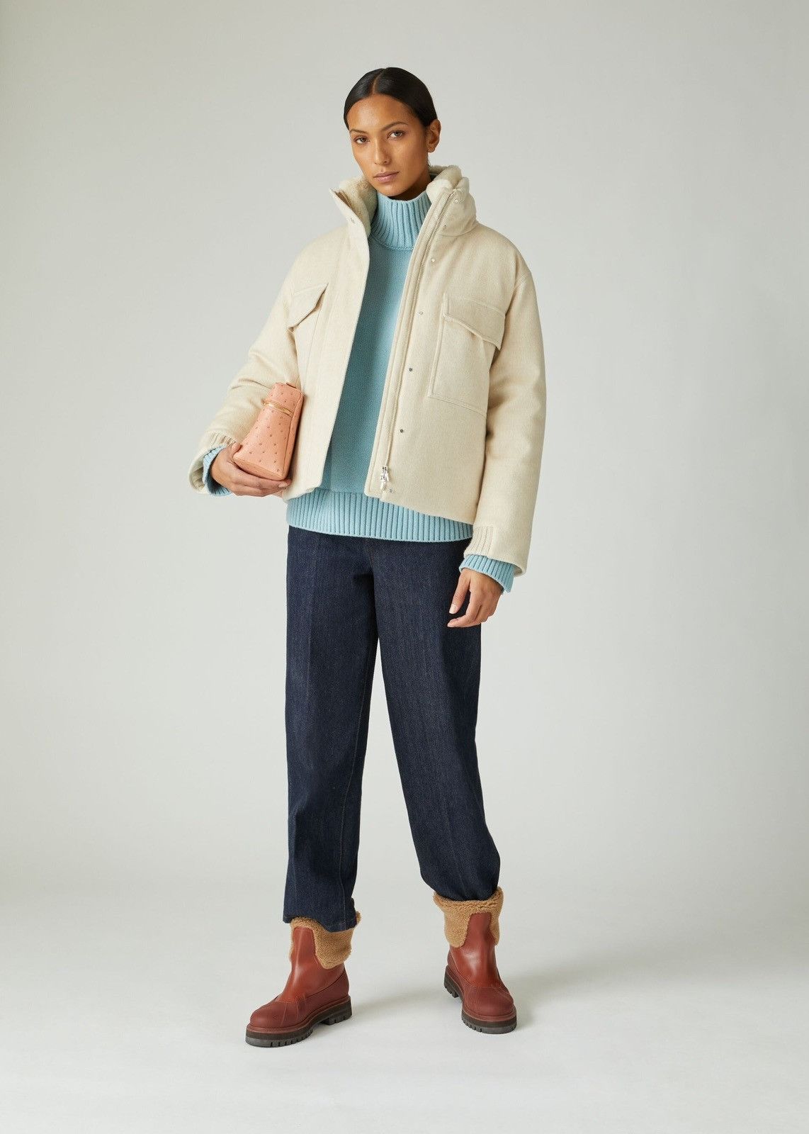 Loro Piana o1srvl11e0824 Gump Storm Castorino Cashmere Jacket in Ivory Size XL / US 12-14 / IT 48-50 - 7 Thumbnail