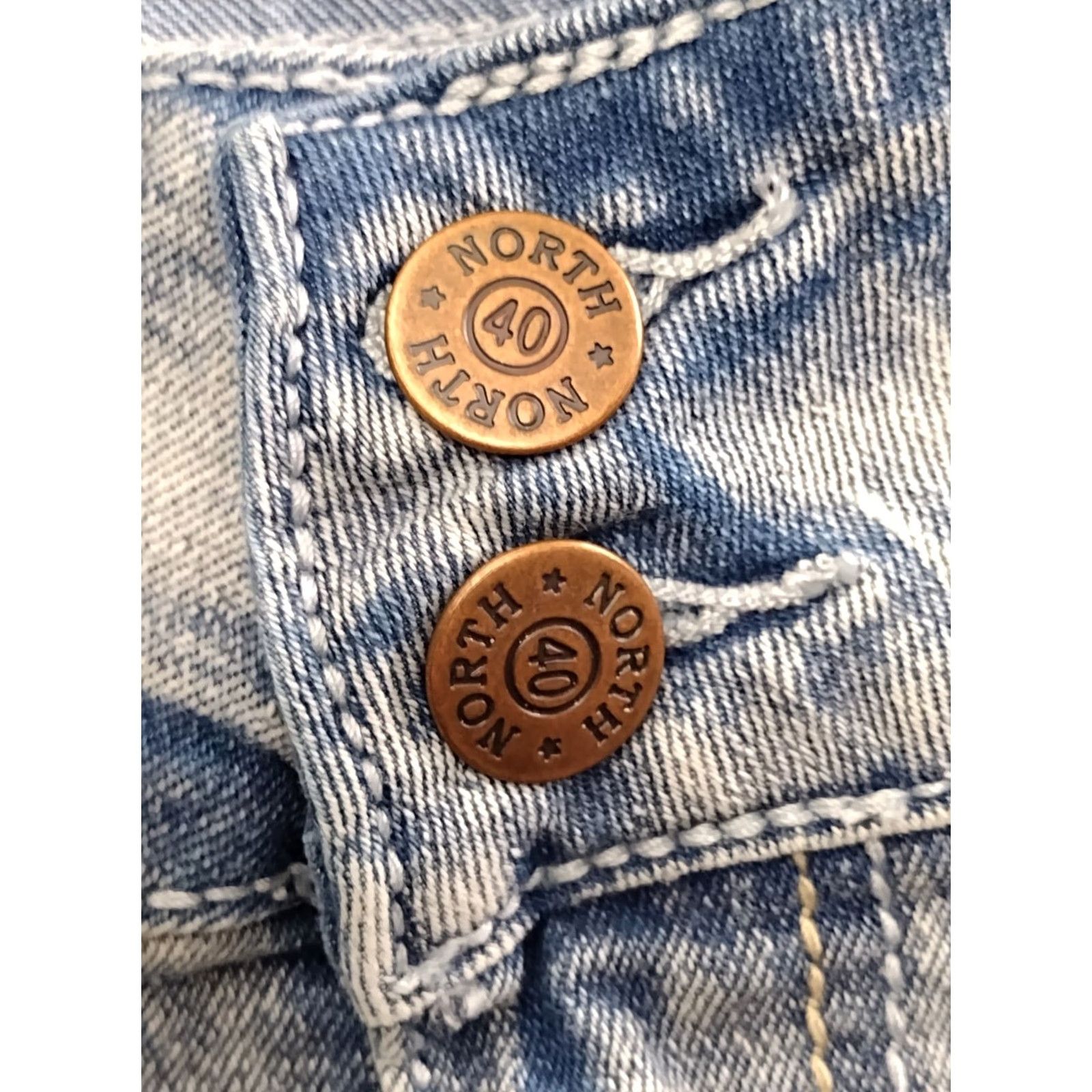 Vintage La Chula Jeans Womens High Rise Double Button Pocket Design Light Wash 22 Blue 90s Denim Jeans Womens Size 40" / US 18 - 4 Thumbnail