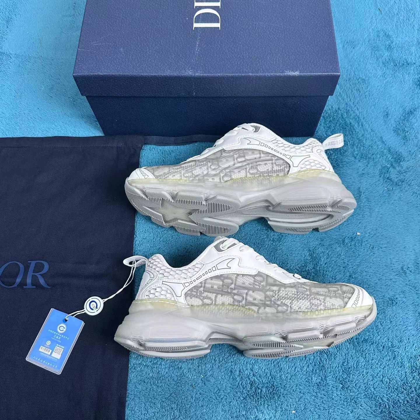 Dior Dior Vibe Oblique Low-Top Sneaker White 38.5 Size US 8 / IT 38 - 3 Thumbnail
