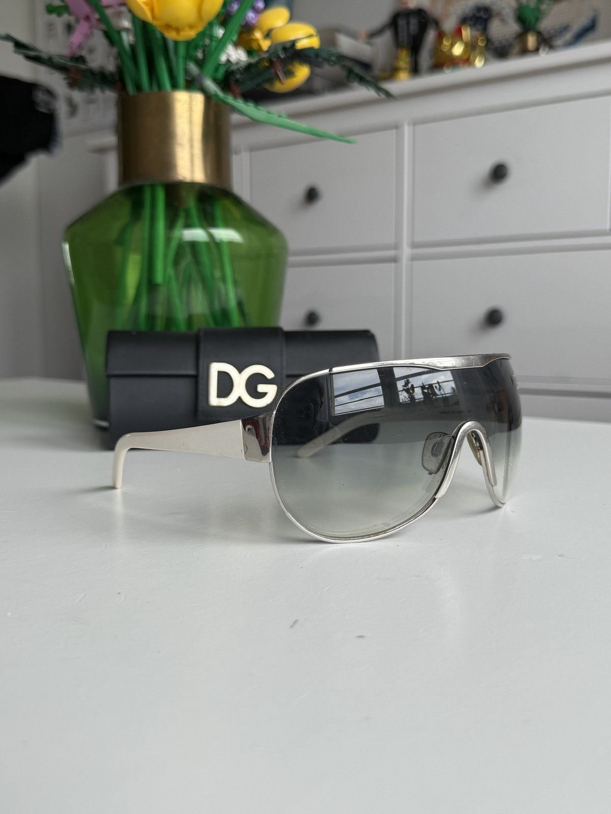 Designer Vintage y2k Dolce & Gabbna shield sunglasses avantgarde rare Size ONE SIZE - 3 Thumbnail