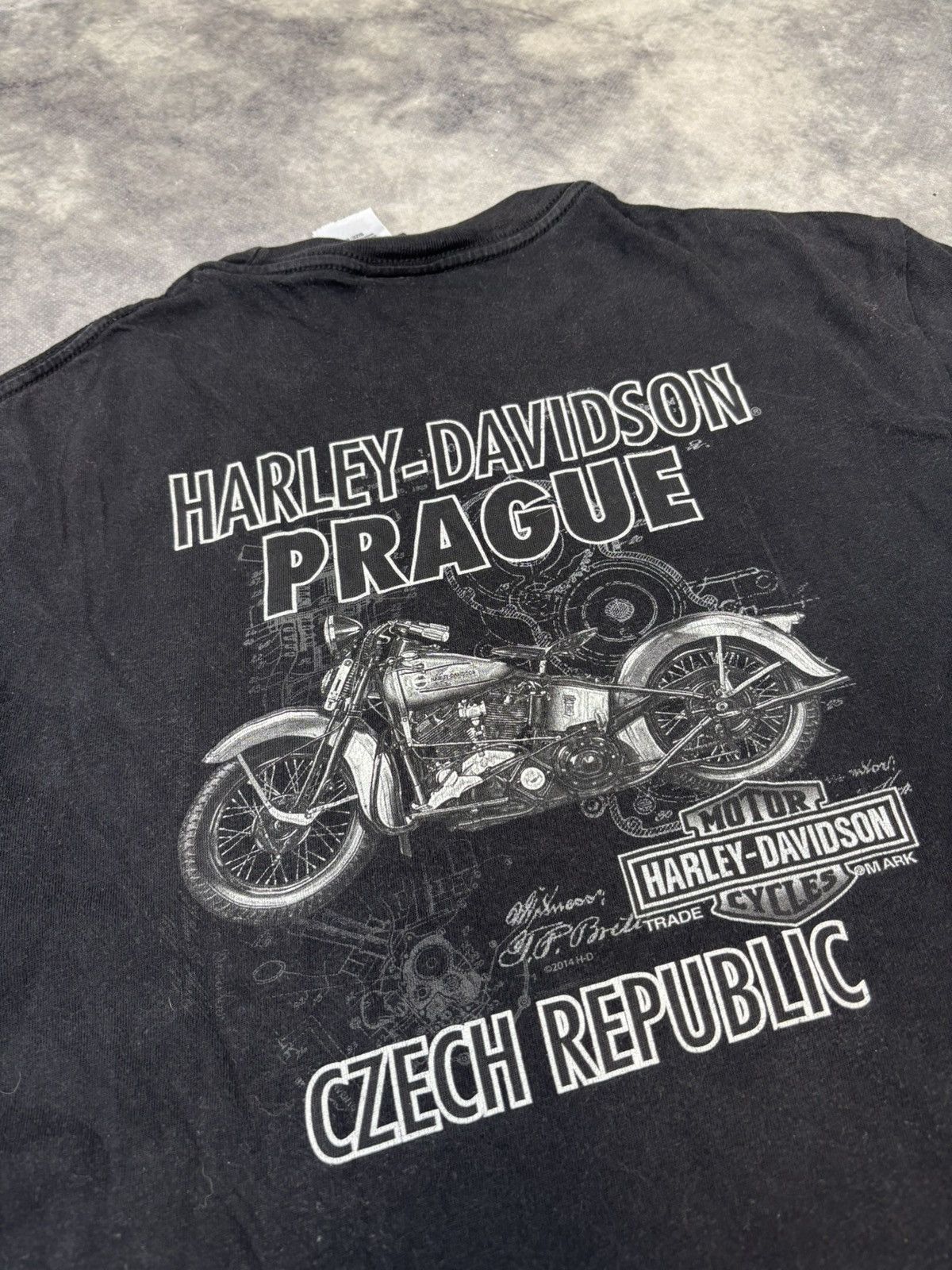 Harley Davidson × Vintage Vintage Harley Davidson Prague 00s 90s y2k t shirt biker USA Size US M / EU 48-50 / 2 - 2 Thumbnail