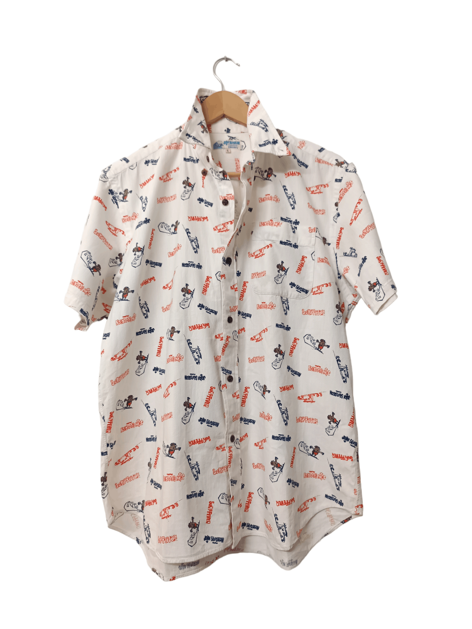 image of Sun Surf John Severson Full Print in White, Men's (Size Large)