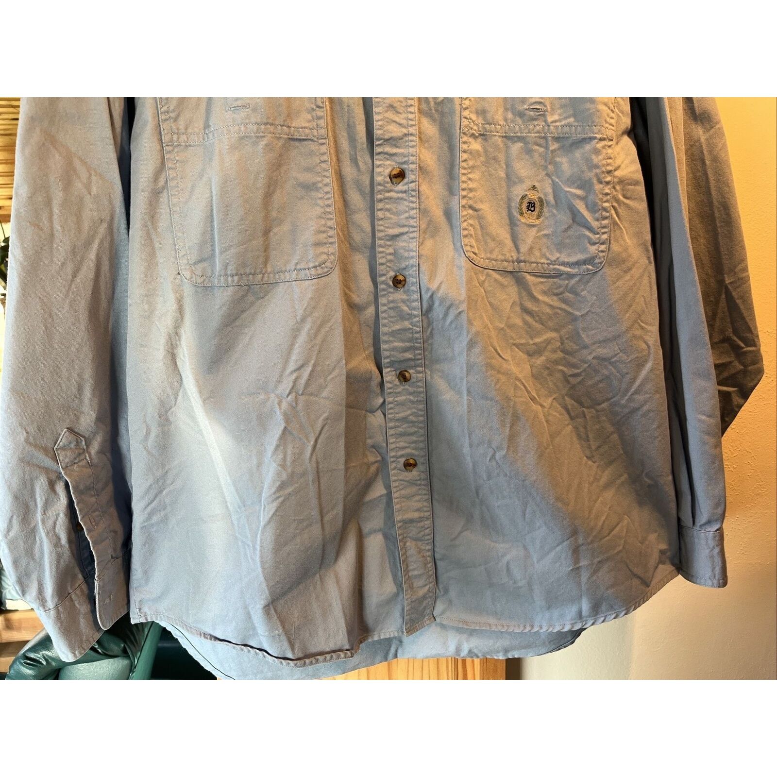 Bugle Boy Bugle Boy Company Vintage Men’s L Blue Button Cotton Shirt Size US L / EU 52-54 / 3 - 6 Thumbnail