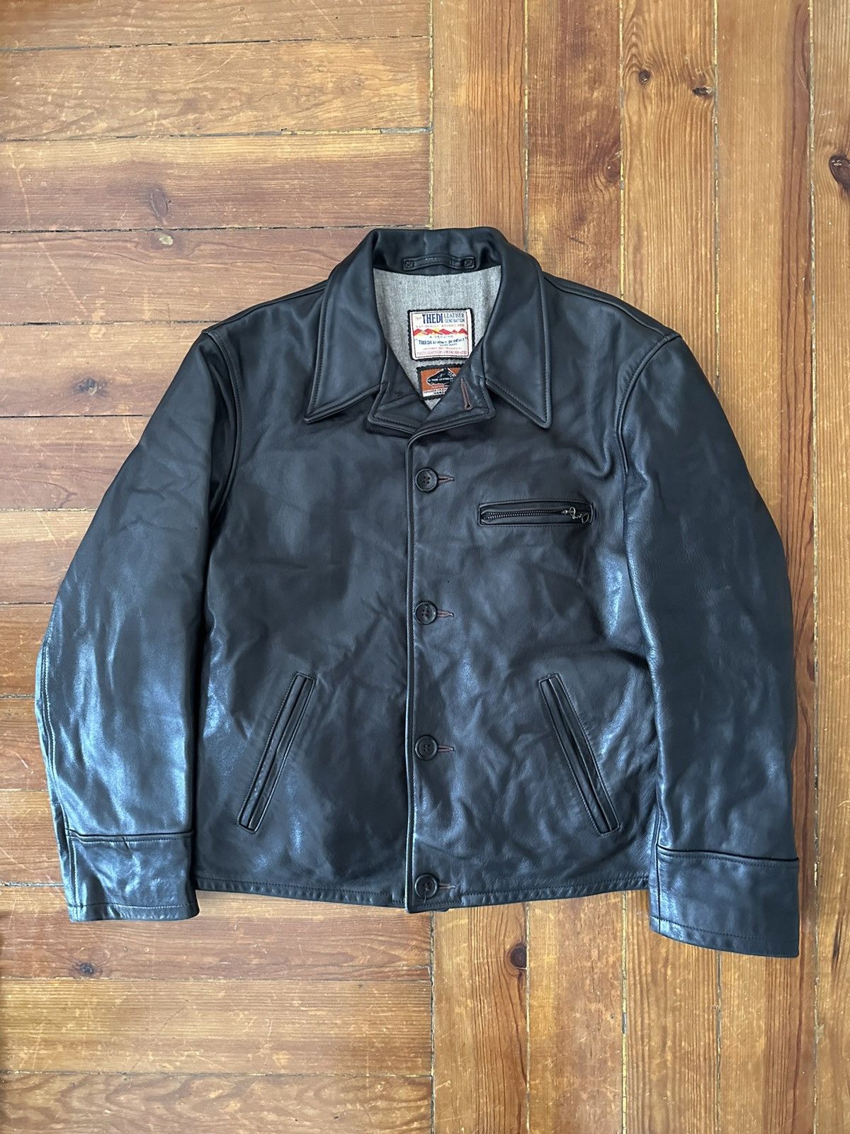 Thedi Thedi Vintage Military Army Style Cropped Leather Jacket Size US M / EU 48-50 / 2 - 22 Thumbnail