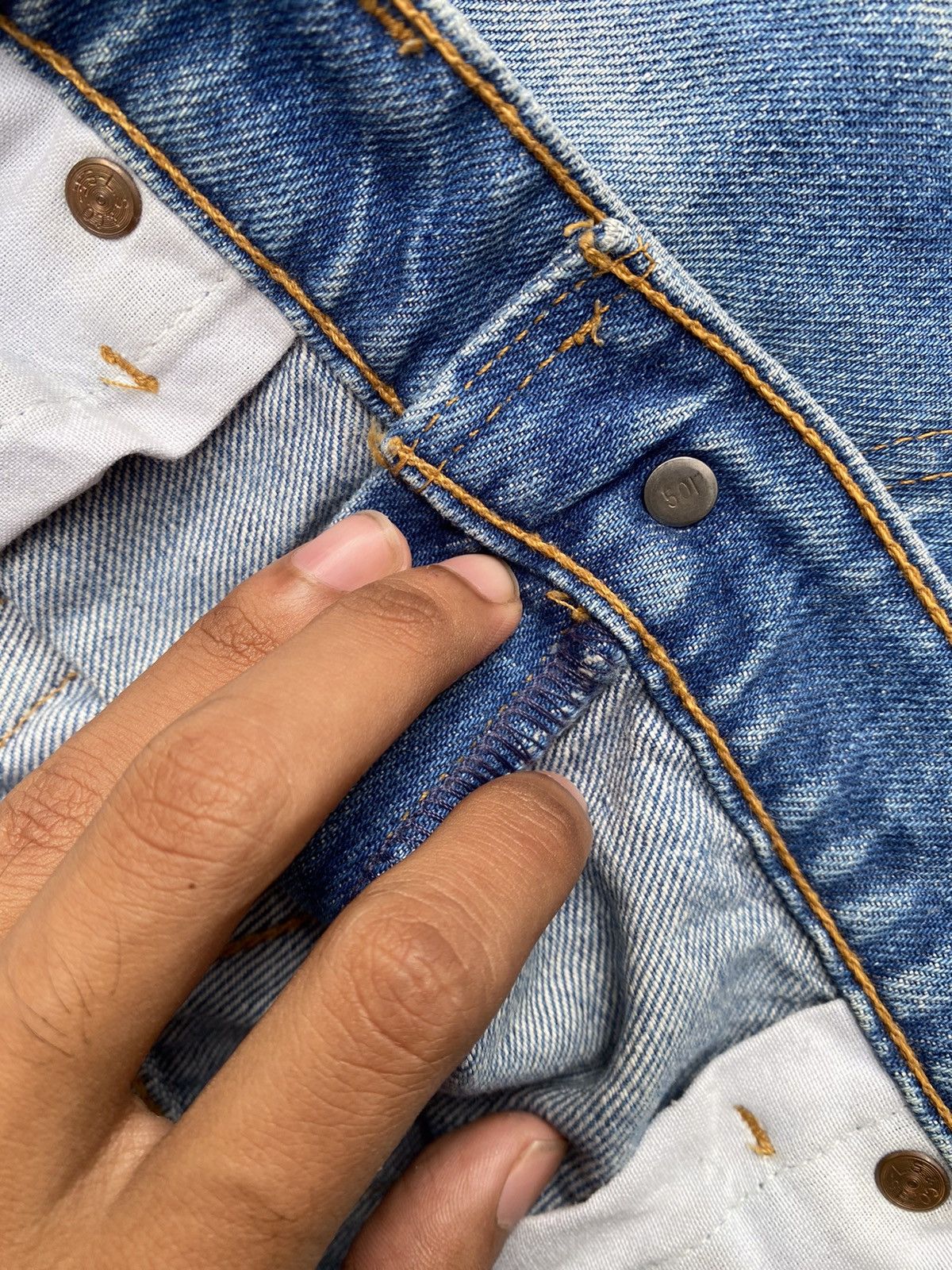 Levi's Levi’s 510 Blue Distressed Denim Size US 34 / EU 50 - 6 Thumbnail