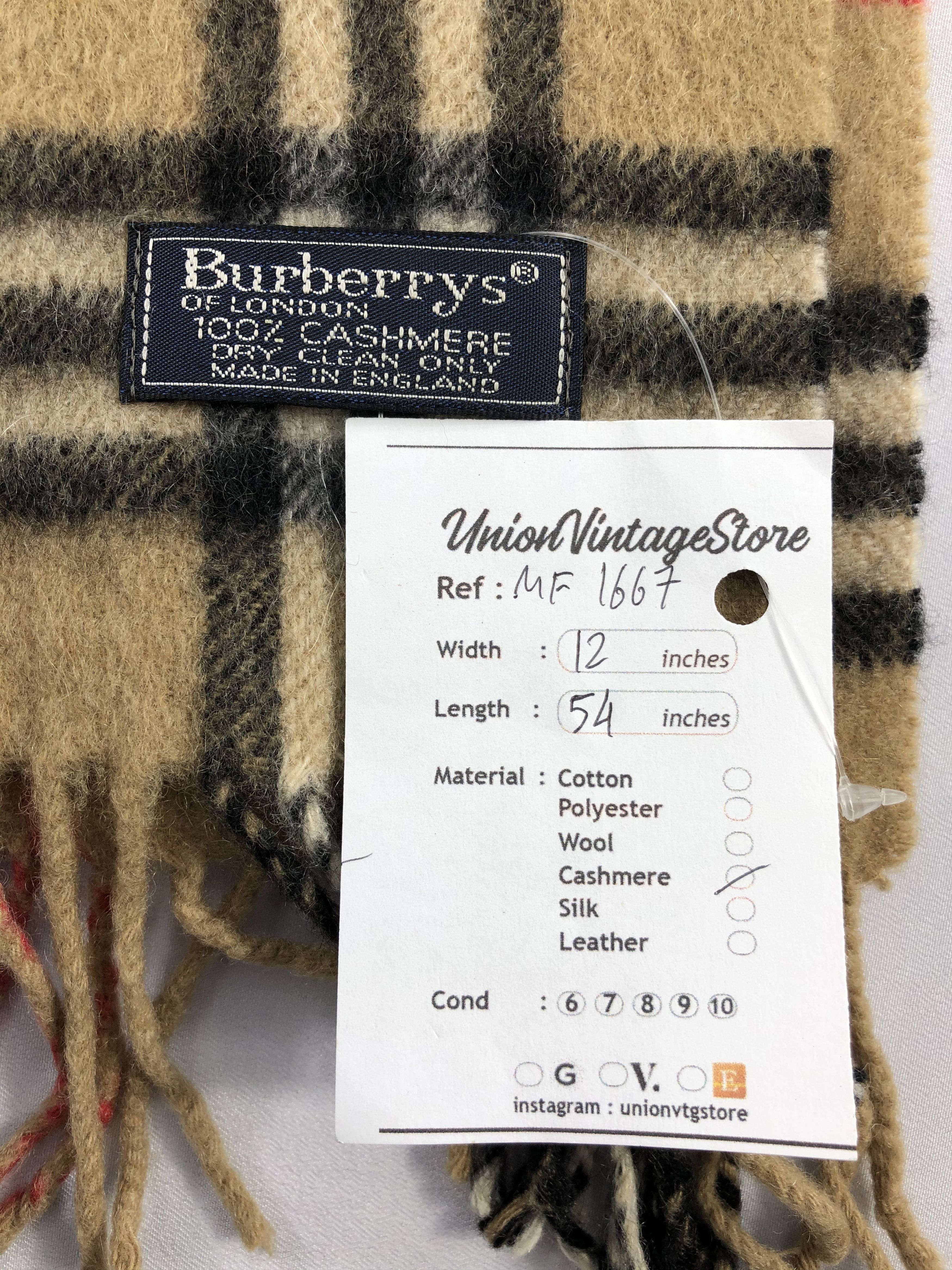 Burberry Vintage Burberry Scarf/Muffler/Neckwear MF1667 Size ONE SIZE - 7 Thumbnail