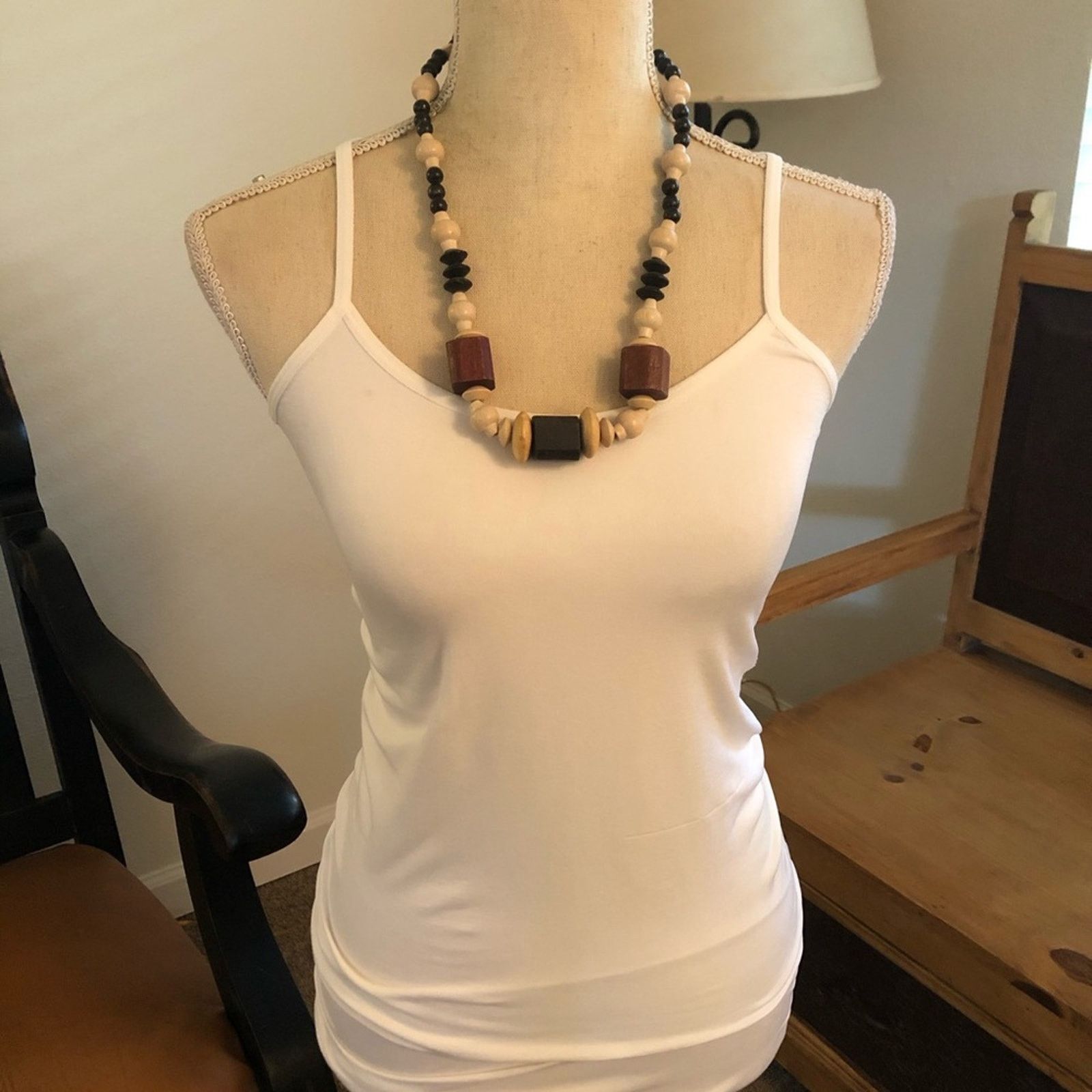 Vintage Vintage 70s boho wooden chunky beaded necklace Size ONE SIZE - 7 Thumbnail