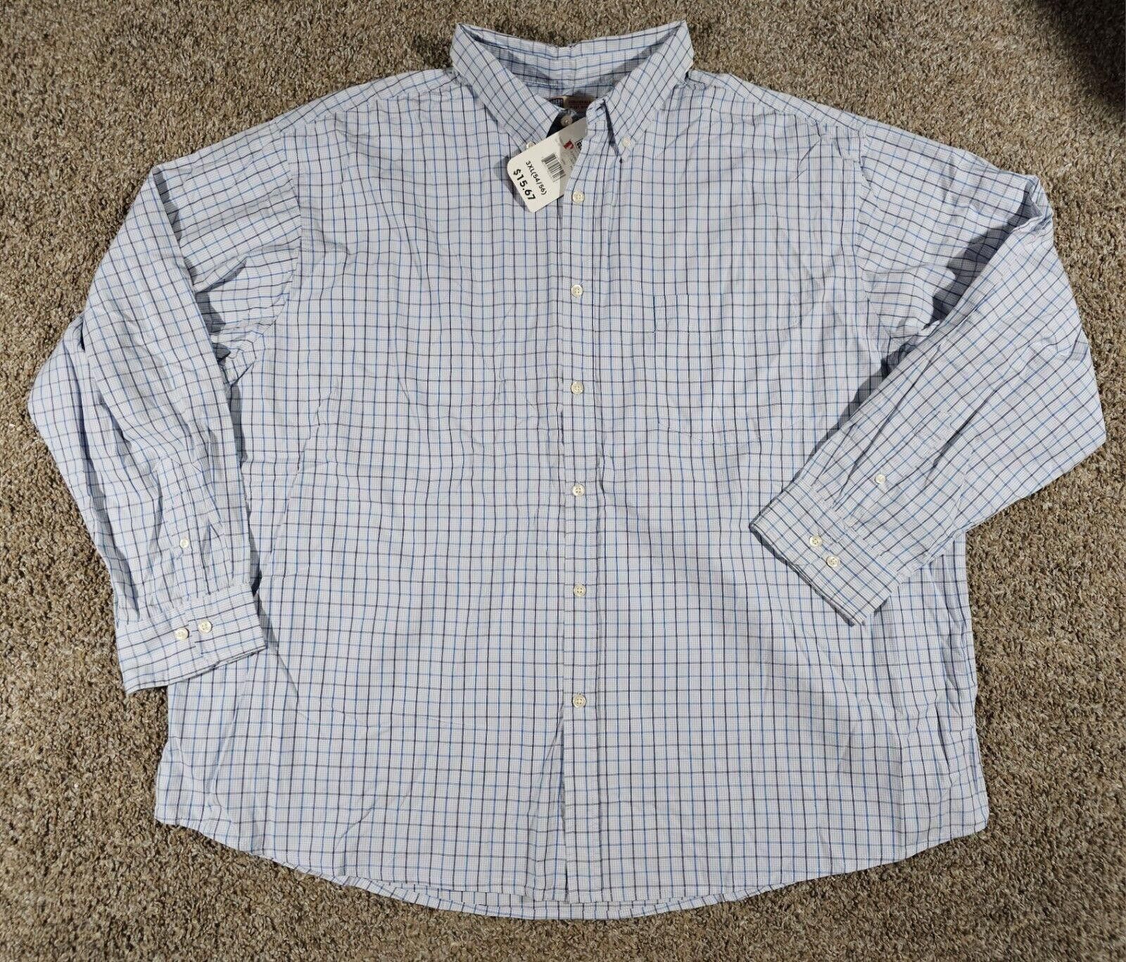Faded Glory Faded Glory 3x(54/56) blue checkered button-up shirt NWT Size US XXL / EU 58 / 5 - 1 Thumbnail