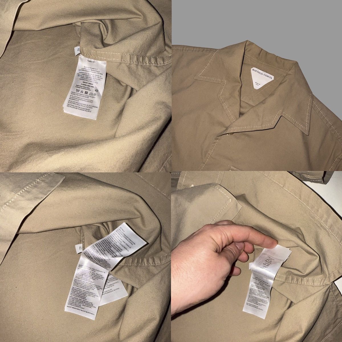 Bottega Veneta Tan cotton shirt Size US M / EU 48-50 / 2 - 6 Thumbnail