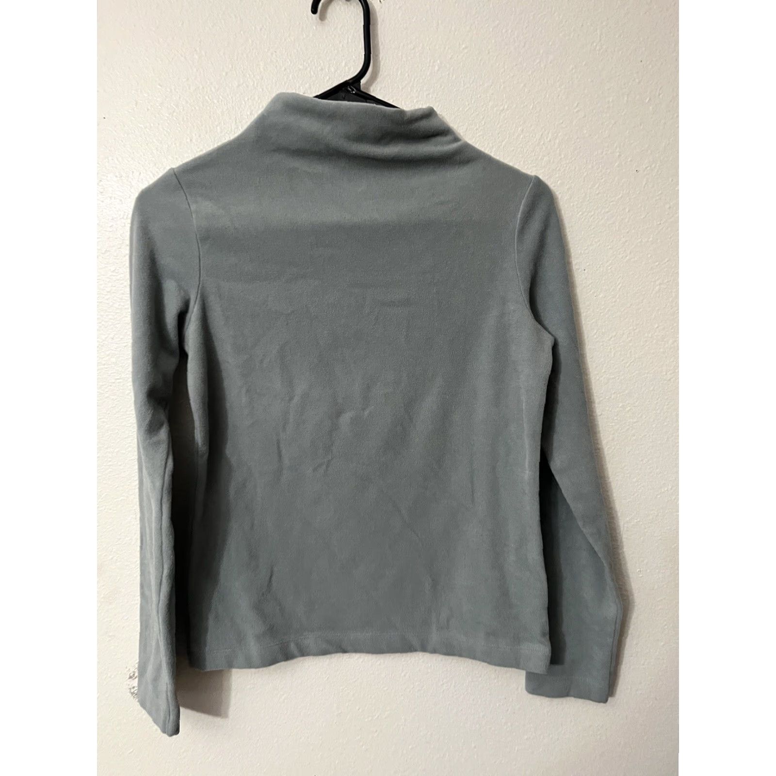Banana Republic VINTAGE Banana Republic Sweater Womens XS Gray Solid Mock Neck Boho Size XS / US 0-2 / IT 36-38 - 2 Thumbnail