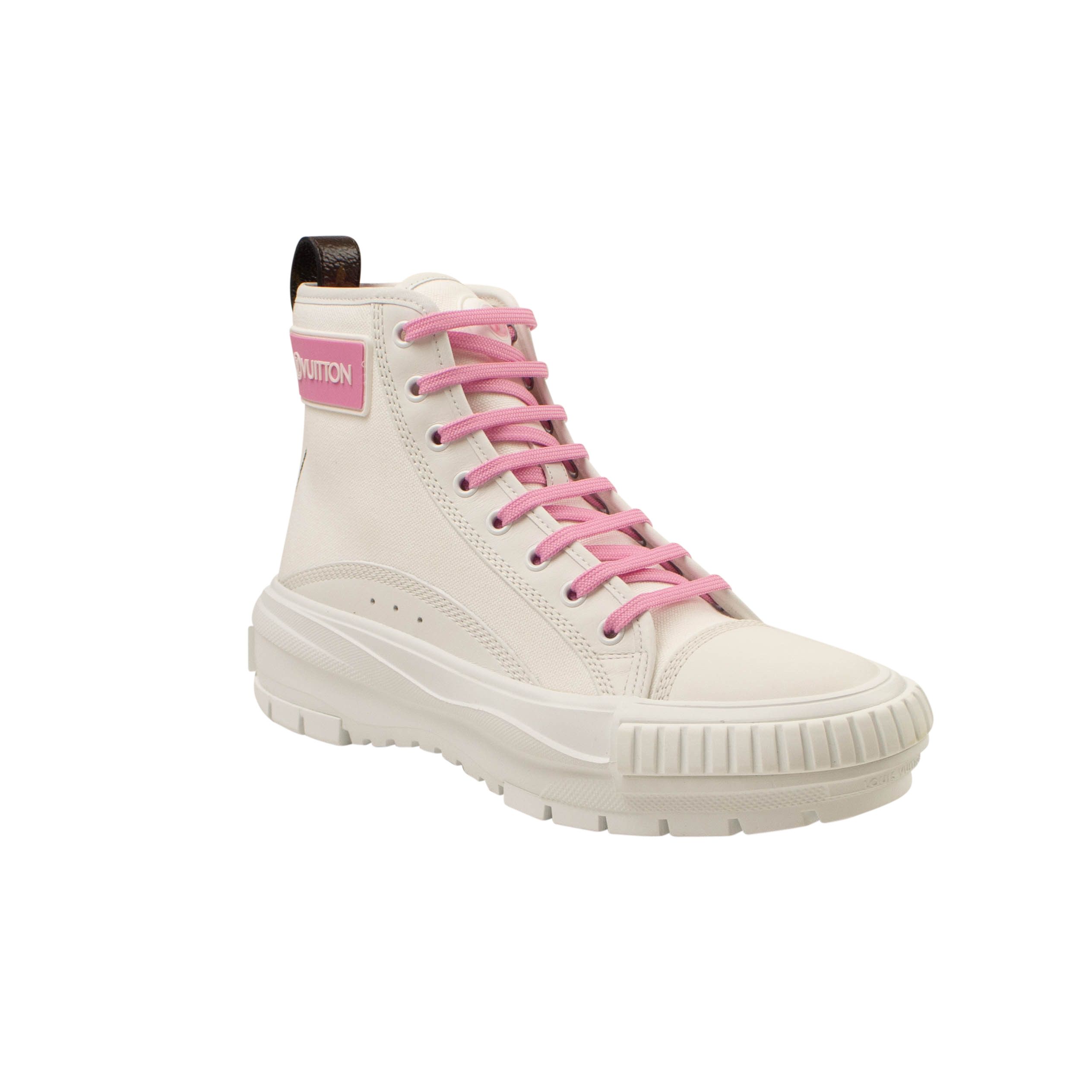 image of Louis Vuitton White Squad High Top Sneakers Size 12/42, Women's