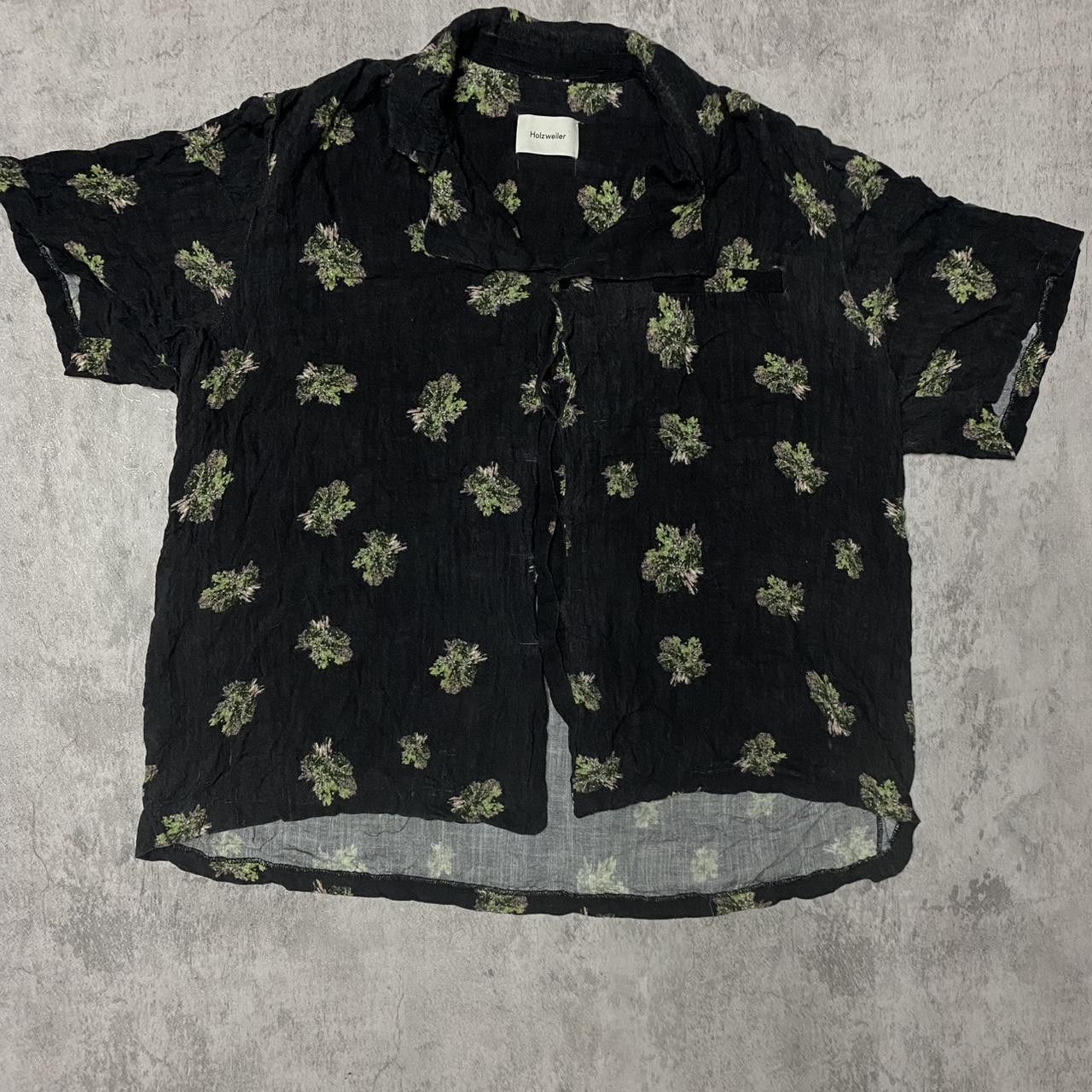 Other Black and green floral button-up shirt Size US L / EU 52-54 / 3 - 1 Thumbnail