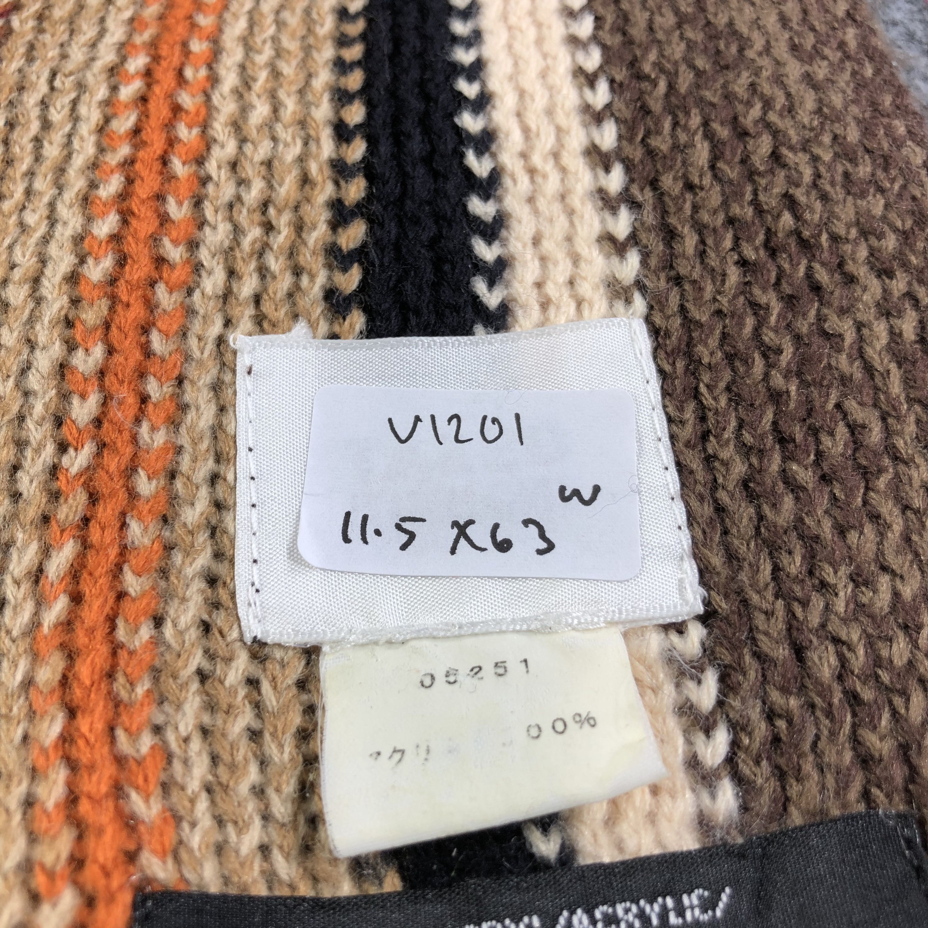 Takeo Kikuchi Takeo Kikuchi Striped Knit Scarf Muffler V1201 Size ONE SIZE - 5 Thumbnail