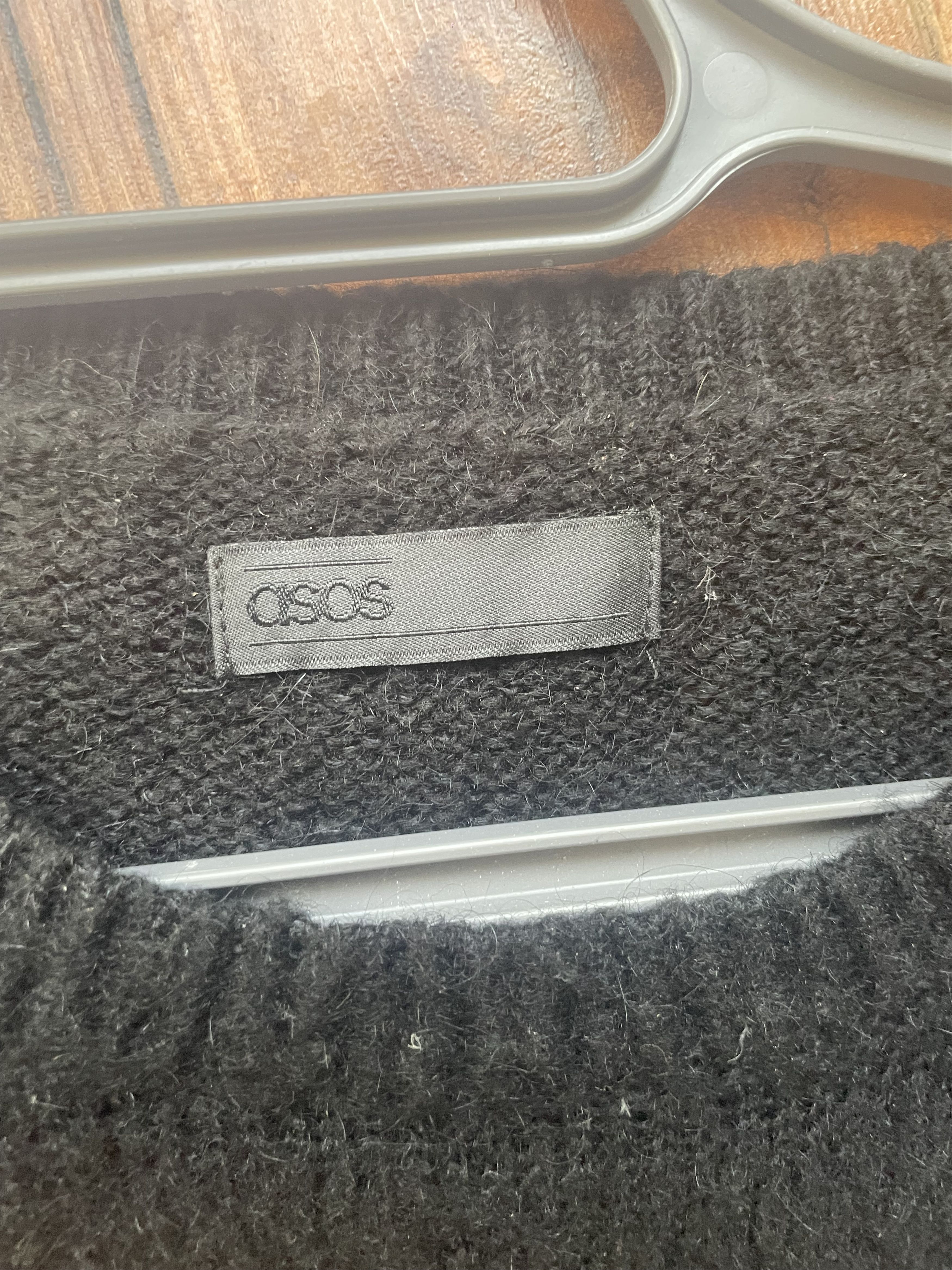 Asos Black Mohair Blend Sweater, Soft Fuzzy Knit Pullover Size US L / EU 52-54 / 3 - 3 Thumbnail
