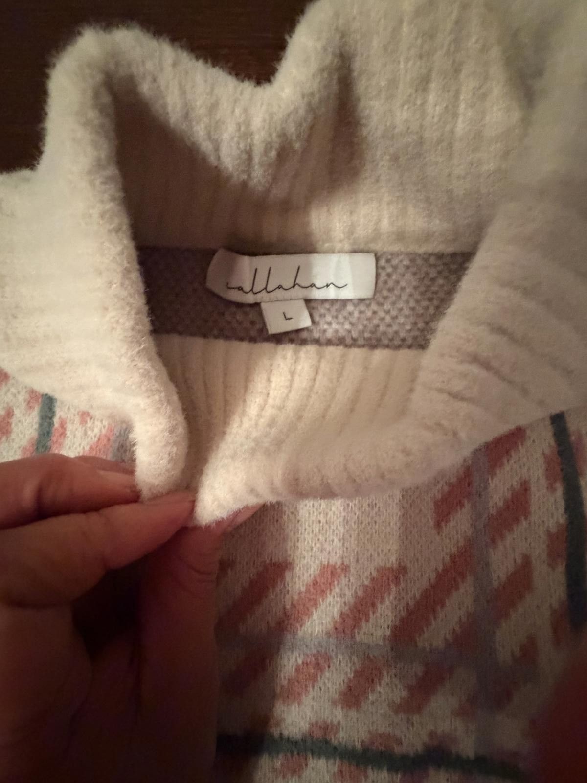 Callaway Callahan Plaid Turtleneck Sweater Pullover Size L / US 10 / IT 46 - 4 Thumbnail
