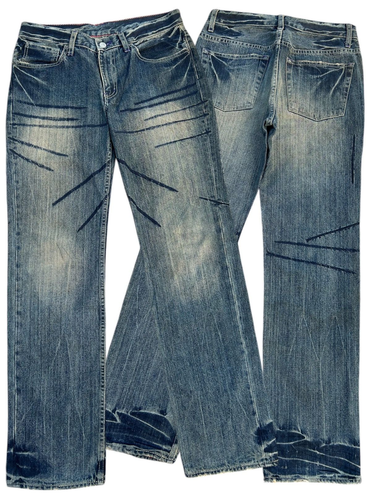 Kapital Vintage Takeo Kikuchi Japanese Distressed Denim Jeans Size US 32 / EU 48 - 3 Thumbnail