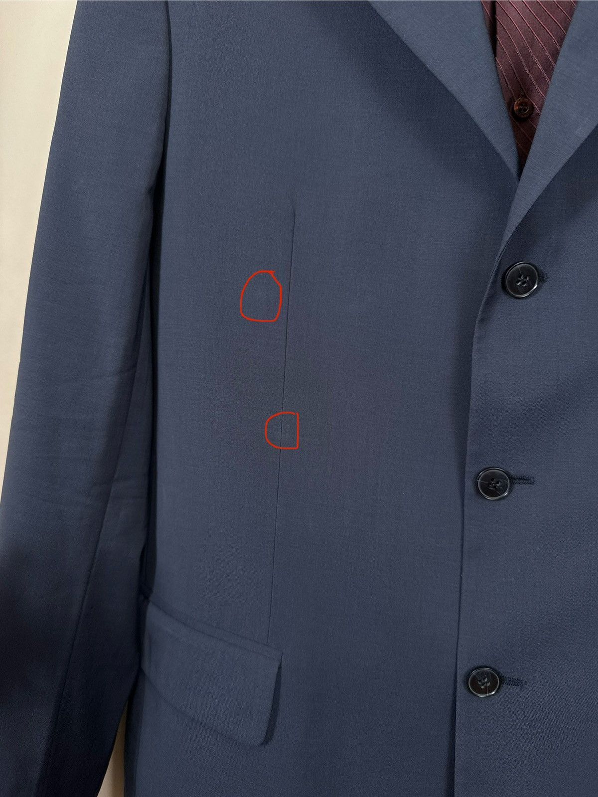 Yves Saint Laurent Vintage Yves Saint Laurent Costume Blue YSL Blazer Jacket Size 50R - 17 Thumbnail