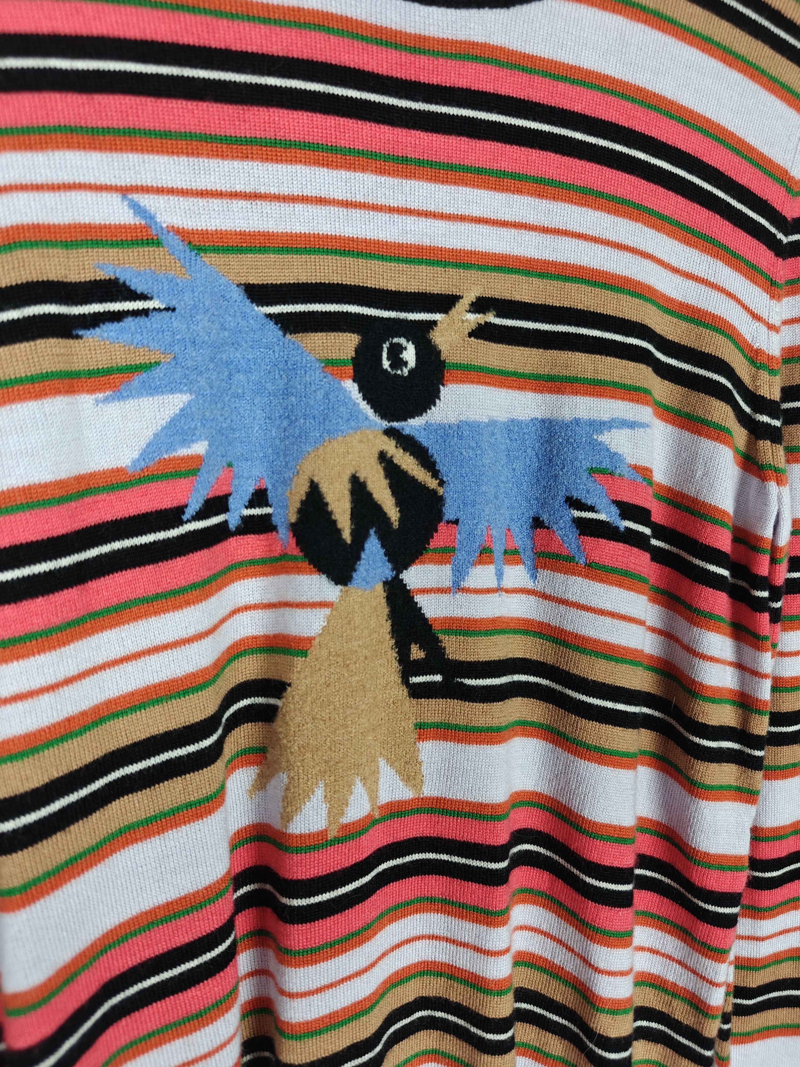 Paul Smith PS Paul Smith Striped Knit Sweater Embroidered Bird size S Size S / US 4 / IT 40 - 4 Thumbnail