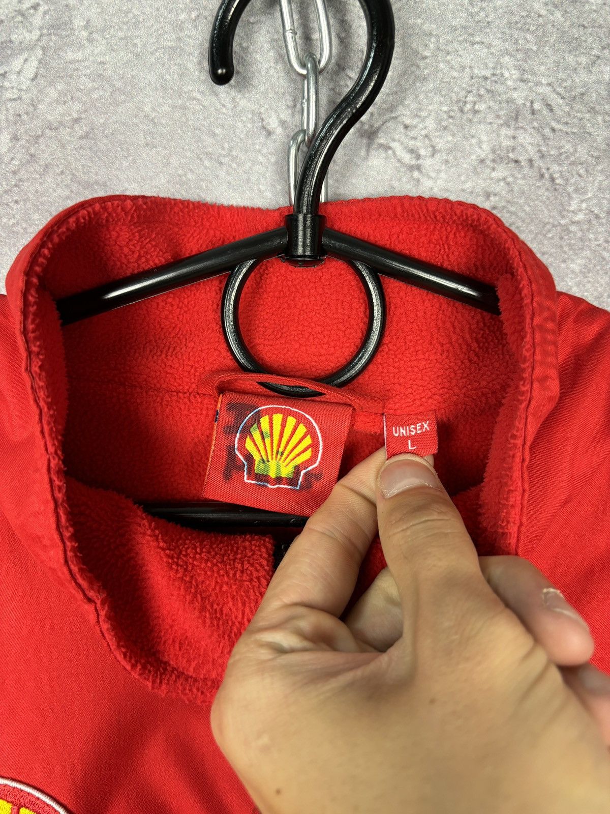 Ferrari × Vintage Shell V-Power Polyester Red Jacket Size US L / EU 52-54 / 3 - 7 Thumbnail