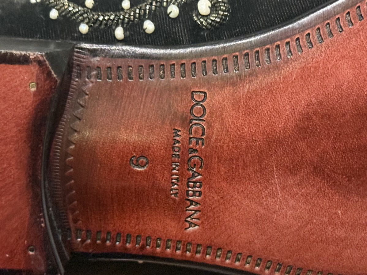 Dolce & Gabbana Velvet slippers with embroidery Size US 9.5 / EU 42-43 - 11 Thumbnail