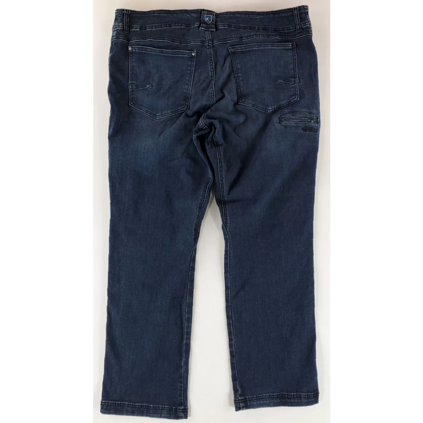 Vintage Kuhl Jeans Blue Mens 40x30 Regular Stretchy Straight 40 Inseam Blue Jeans Pinhole, see pics Mens Size US 40 / EU 56 - 7 Thumbnail