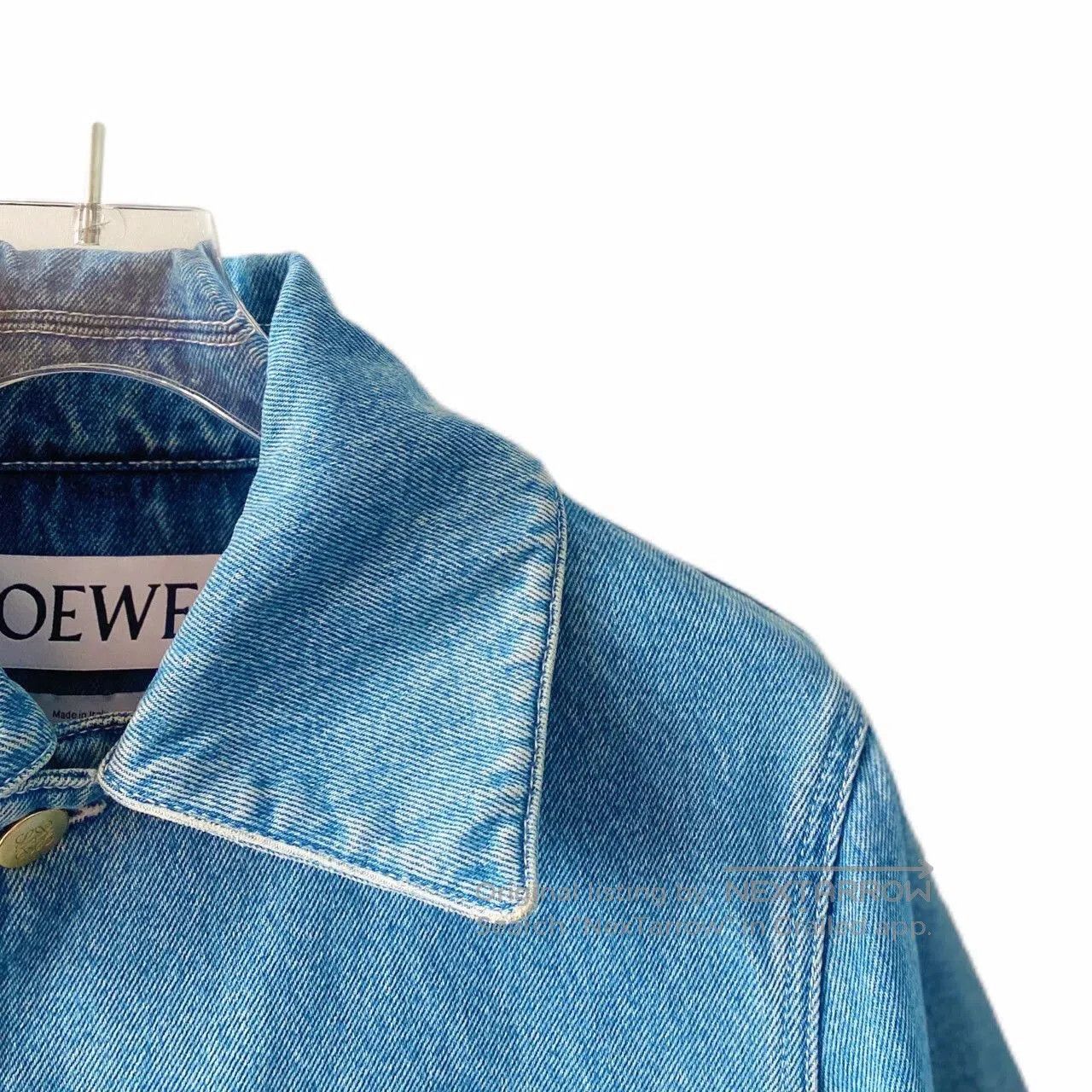 Loewe Loewe Blue Logo Denim Jacket for Women. Size US XS / EU 42 / 0 - 4 Thumbnail