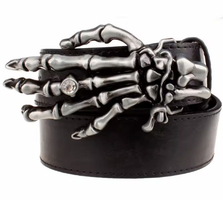 Japanese Brand 105 cm Skeleton Hand Pu Leather Belt Size ONE SIZE - 3 Thumbnail