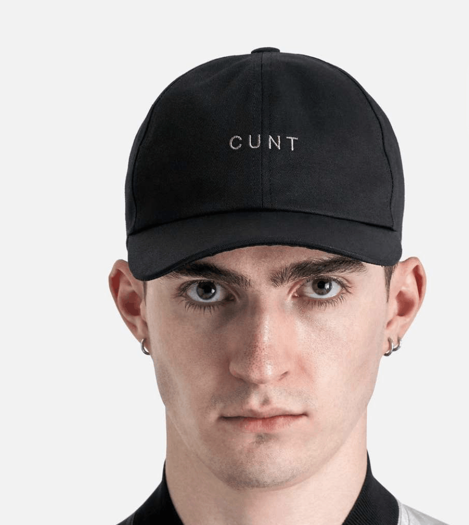 Rick Owens Rick Owens S/S 2024 'CUNT' black cotton caps Size ONE SIZE - 2 Thumbnail