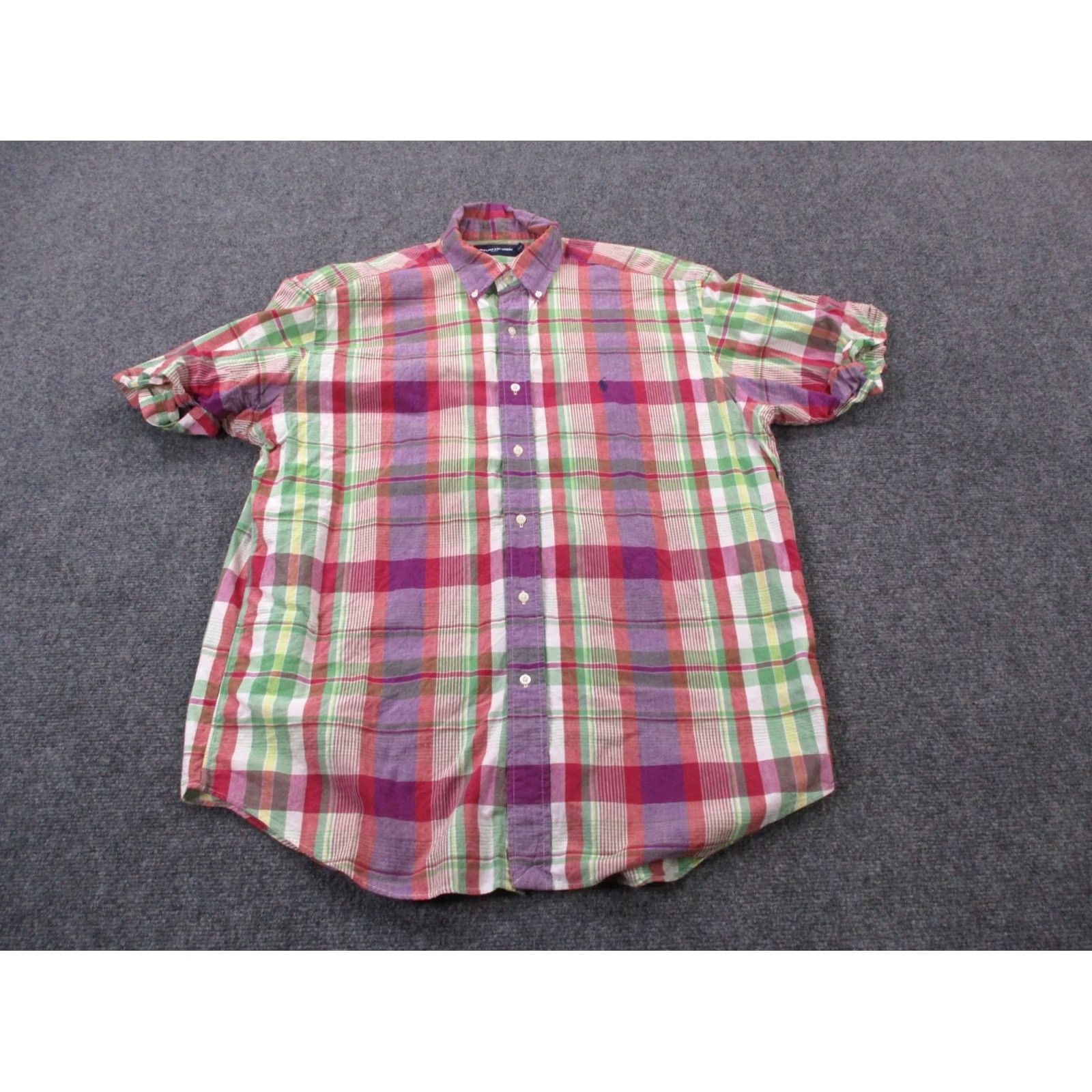 Ralph Lauren Ralph Lauren Shirt Mens XL Colorful Plaid Golf Casual Business Dress Summer Size US XL / EU 56 / 4 - 2 Thumbnail
