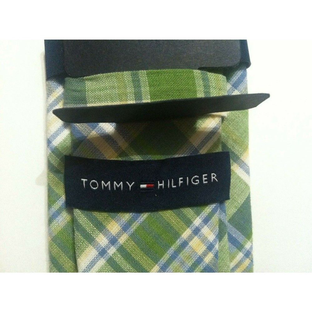Tommy Hilfiger TOMMY HILFIGER MENS NEW GREEN 100%COTTON TIE WIDTH:3" Size ONE SIZE - 2 Thumbnail