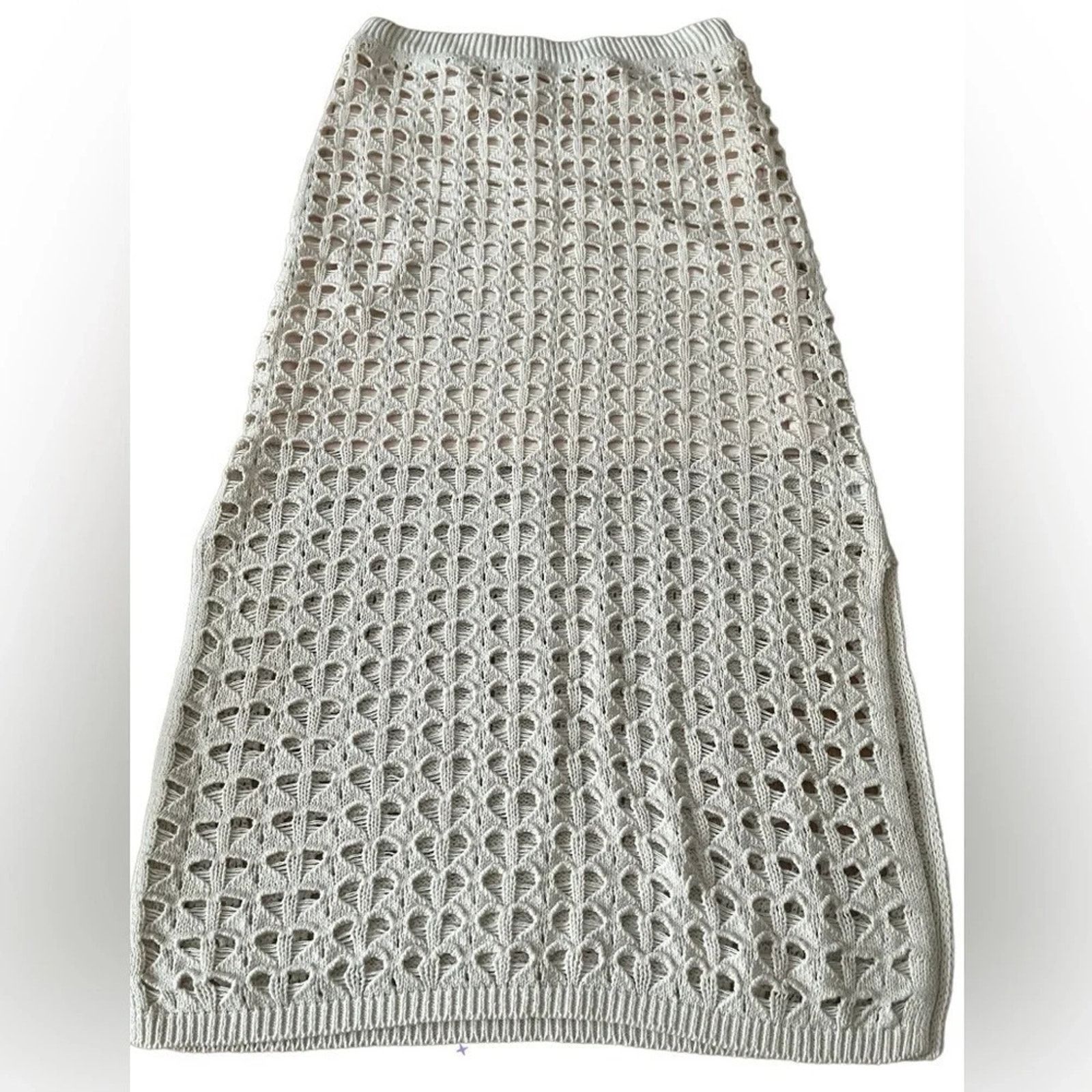 The Unbranded Brand Freshman 1996 open knit partially lined skirt, size Medium Size 32" / US 10 / IT 46 - 1 Thumbnail