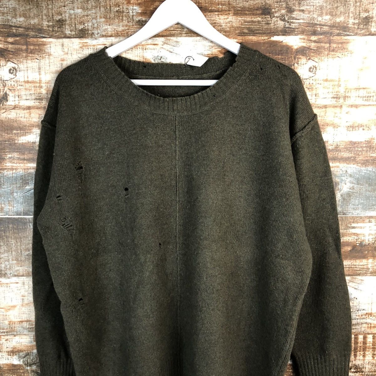 Vintage Muse Green ripped vintage Knitwear #A1648 Size US M / EU 48-50 / 2 - 5 Thumbnail