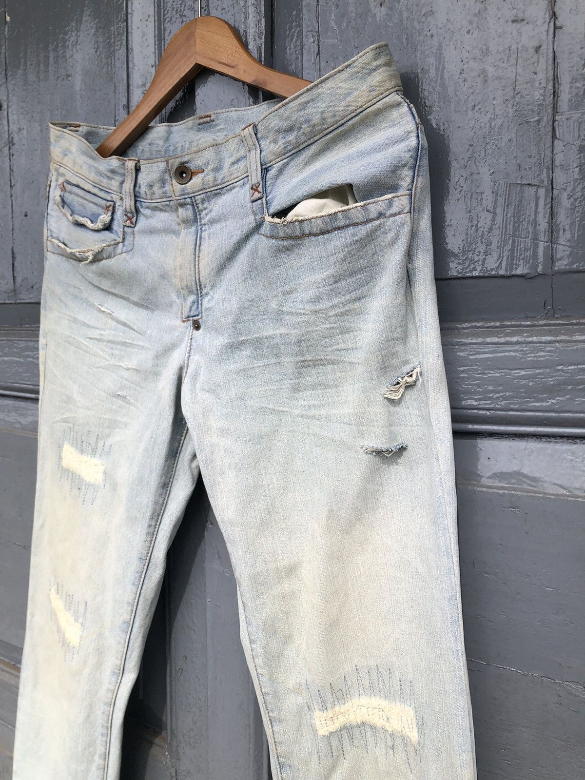 Designer × Japanese Brand Comme Ca Ism Distressed Denim Pants Size US 33 - 5 Thumbnail