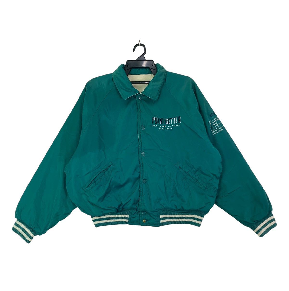 Japanese Brand × Vintage Vtg 90s Virgin Voyage reversible varsity jacket Size US M / EU 48-50 / 2 - 3 Thumbnail