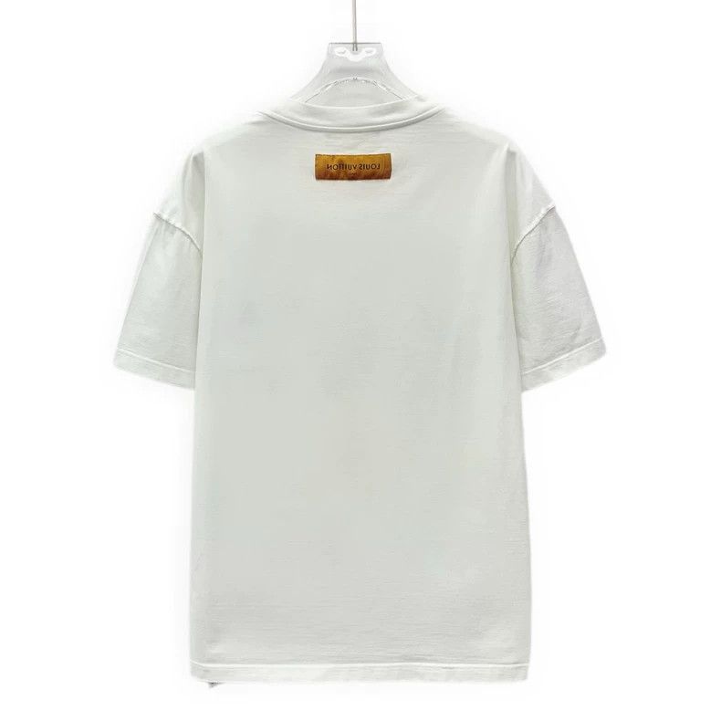 Louis Vuitton Louis Vuitton White logo monogram embroidered cotton crewn Size US M / EU 48-50 / 2 - 2 Thumbnail
