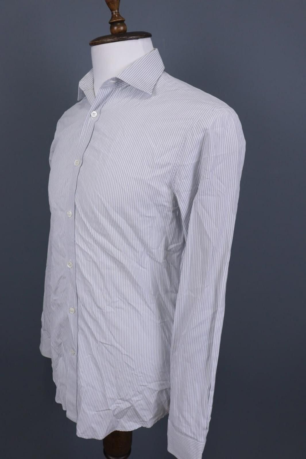 Gieves & Hawkes Gieves & Hawkes Gray Pinstripe Dress Shirt Size 15 1/2 Size US M / EU 48-50 / 2 - 7 Thumbnail
