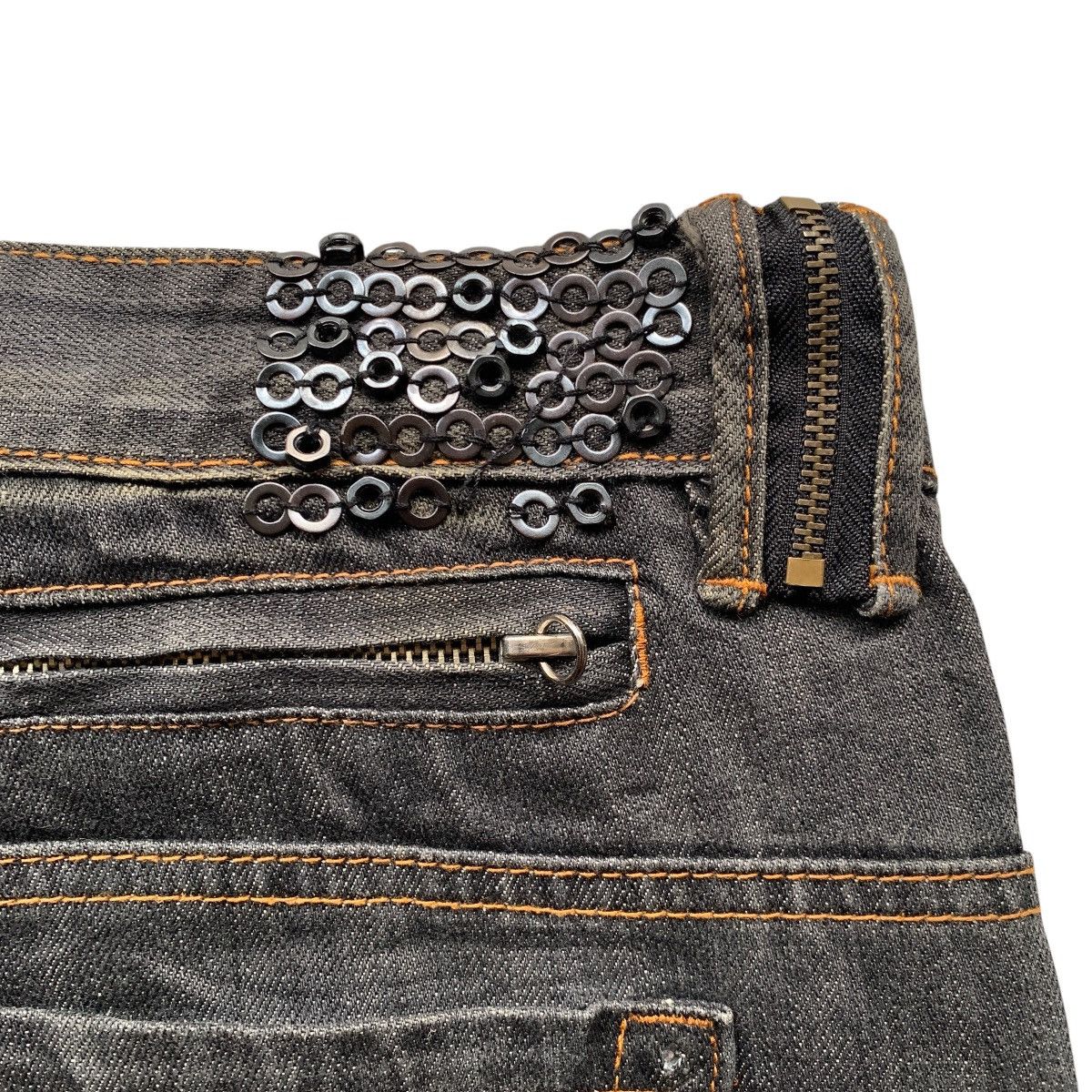 Japanese Brand Vintage John Galliano Gazette Newspaper Denim Pants Designer Size US 34 / EU 50 - 13 Thumbnail